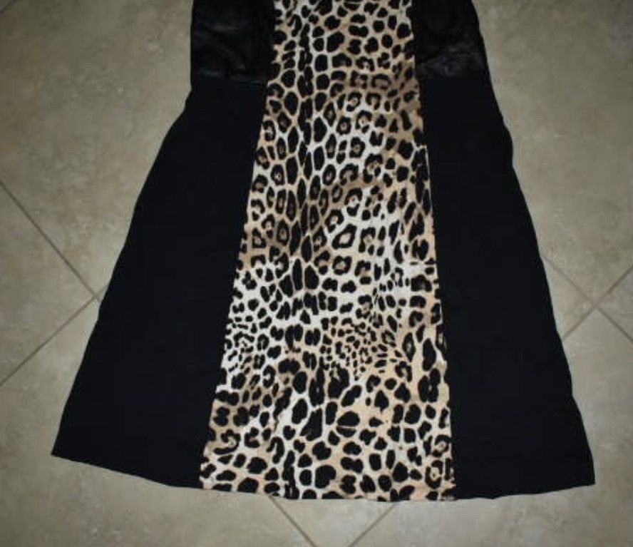 Other NWT Lane Bryant Cheetah Print Pleather Sleeveless Dress Size L / US 10 / IT 46 - 5 Thumbnail