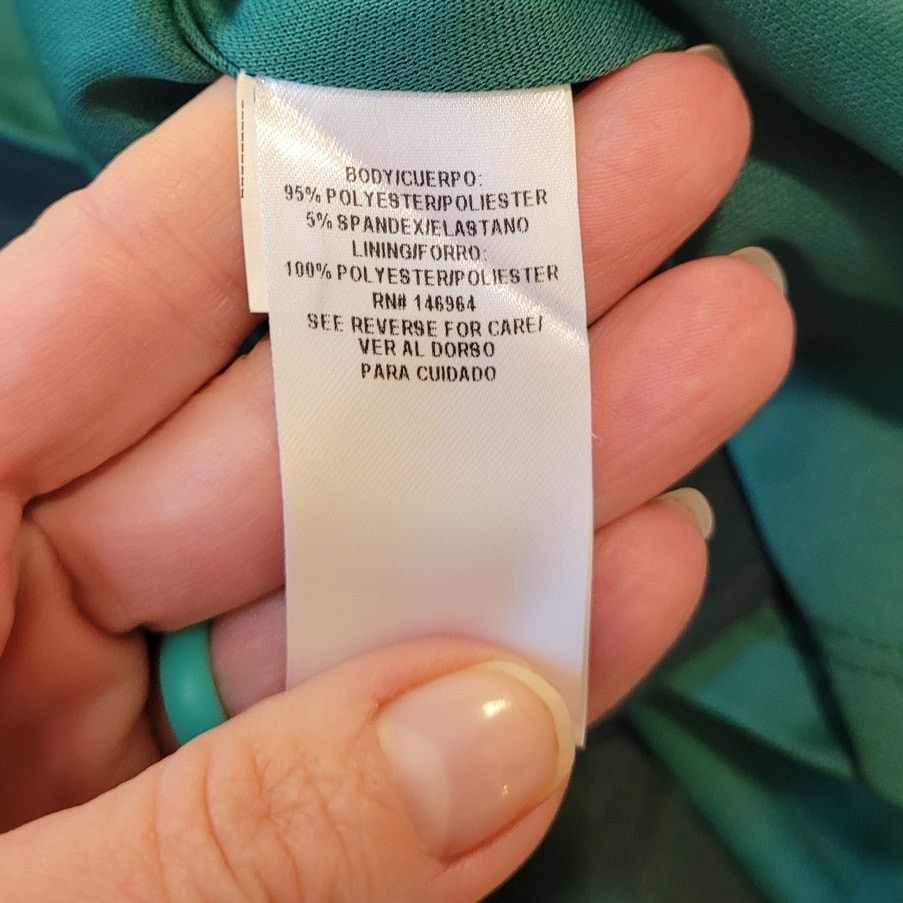 NWOT Robbie Bee Emerald Velvet Cowl Maxi Dress L