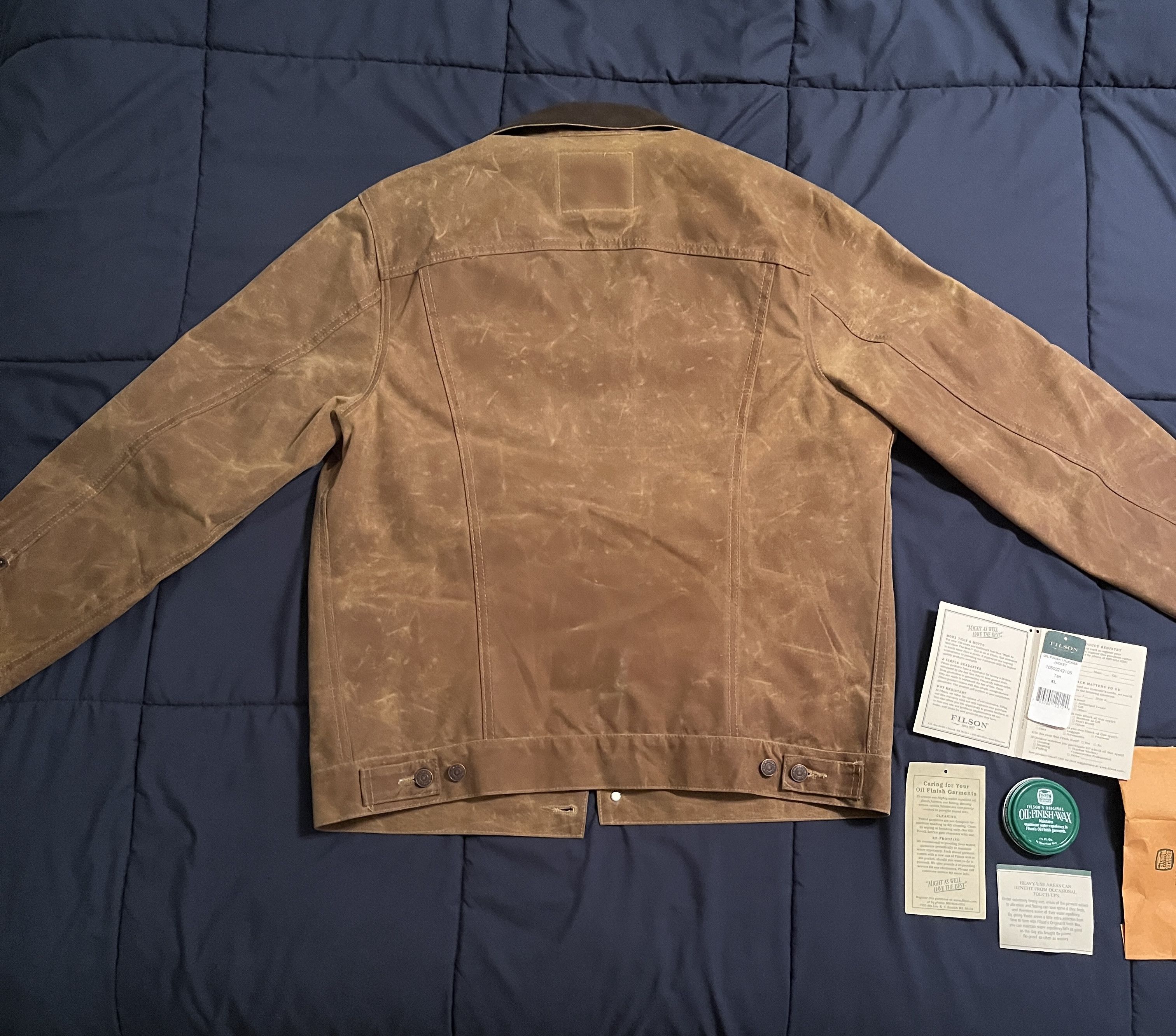 Filson × Levi's 2010 Levi’s x Filson Wax Finish Tin Cloth Trucker Size US XL / EU 56 / 4 - 6 Thumbnail