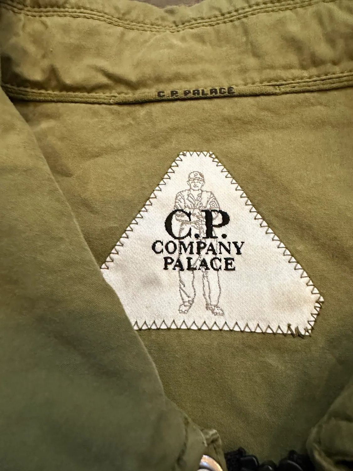 C.P. Company × Palace Palace x CP Company Washed Cotton Shirt Jacket Olive Green Size US XL / EU 56 / 4 - 5 Thumbnail