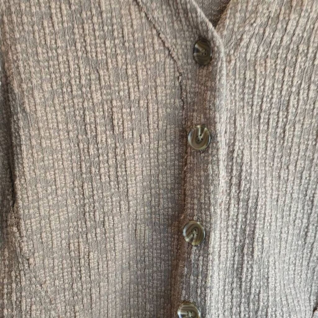 Vince Camuto Vince Camuto Olive Green Button Up Cardigan Size L Size L / US 10 / IT 46 - 8 Thumbnail