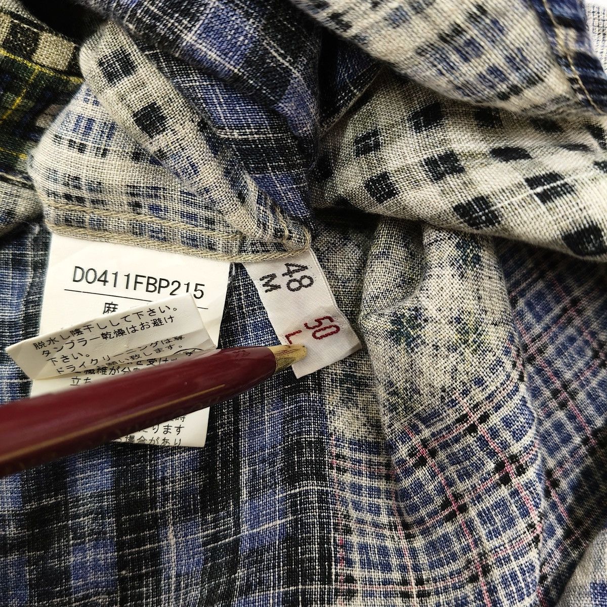 Japanese Brand Vintage 90's Japanese Papas Patchwork Button Up Shirt Size US M / EU 48-50 / 2 - 9 Thumbnail