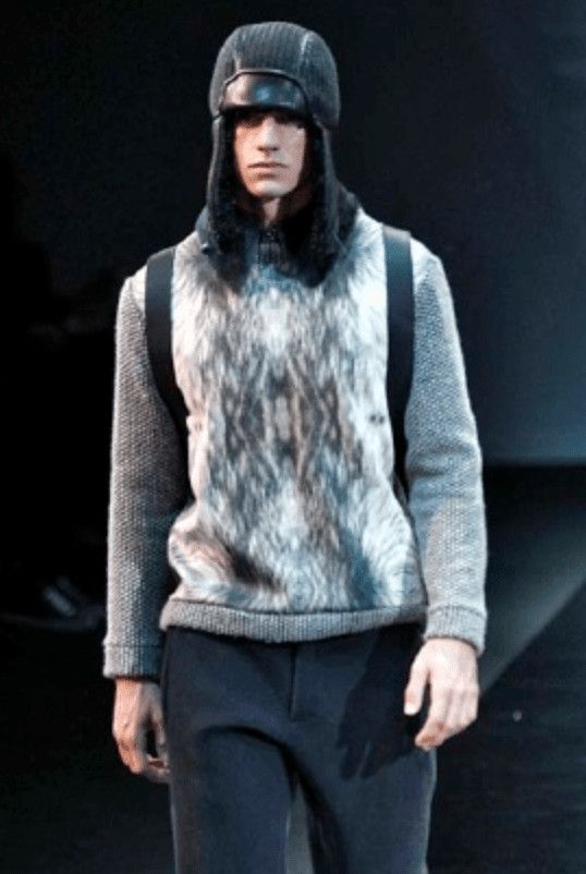 Emporio Armani AW2014 Emporio Armani Faux Fur Trompe L’oeil Sweater Size US S / EU 44-46 / 1 - 2 Thumbnail