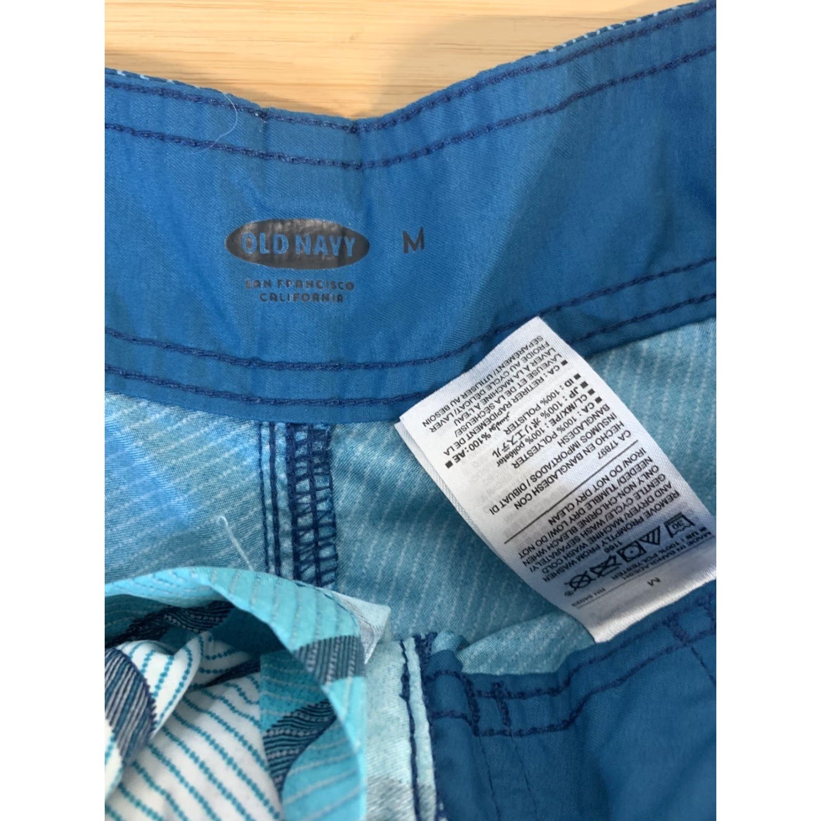 Old Navy Old Navy Men Board Shorts Swim Trunks Medium Blue Multicolor Short Bottom Mens M Size US 31 - 3 Thumbnail