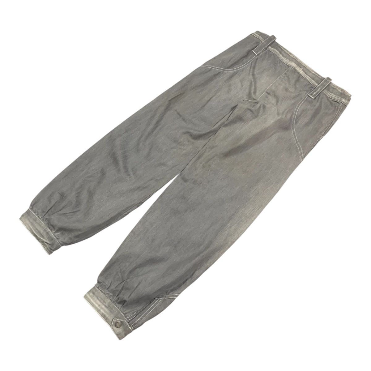 Emporio Armani Denim Balloon Leg Washed Trousers Size 28" / US 6 / IT 42 - 6 Thumbnail