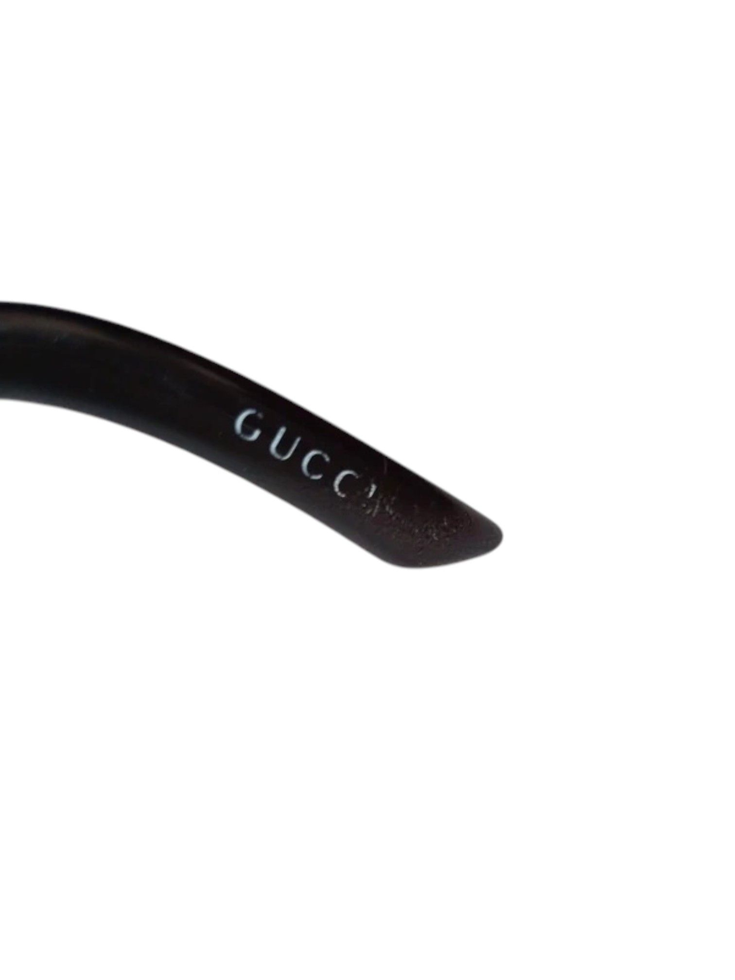 Gucci Gucci GG1496/S MG8 Black Shield Sunglasses, Early 2000s Size ONE SIZE - 8 Thumbnail