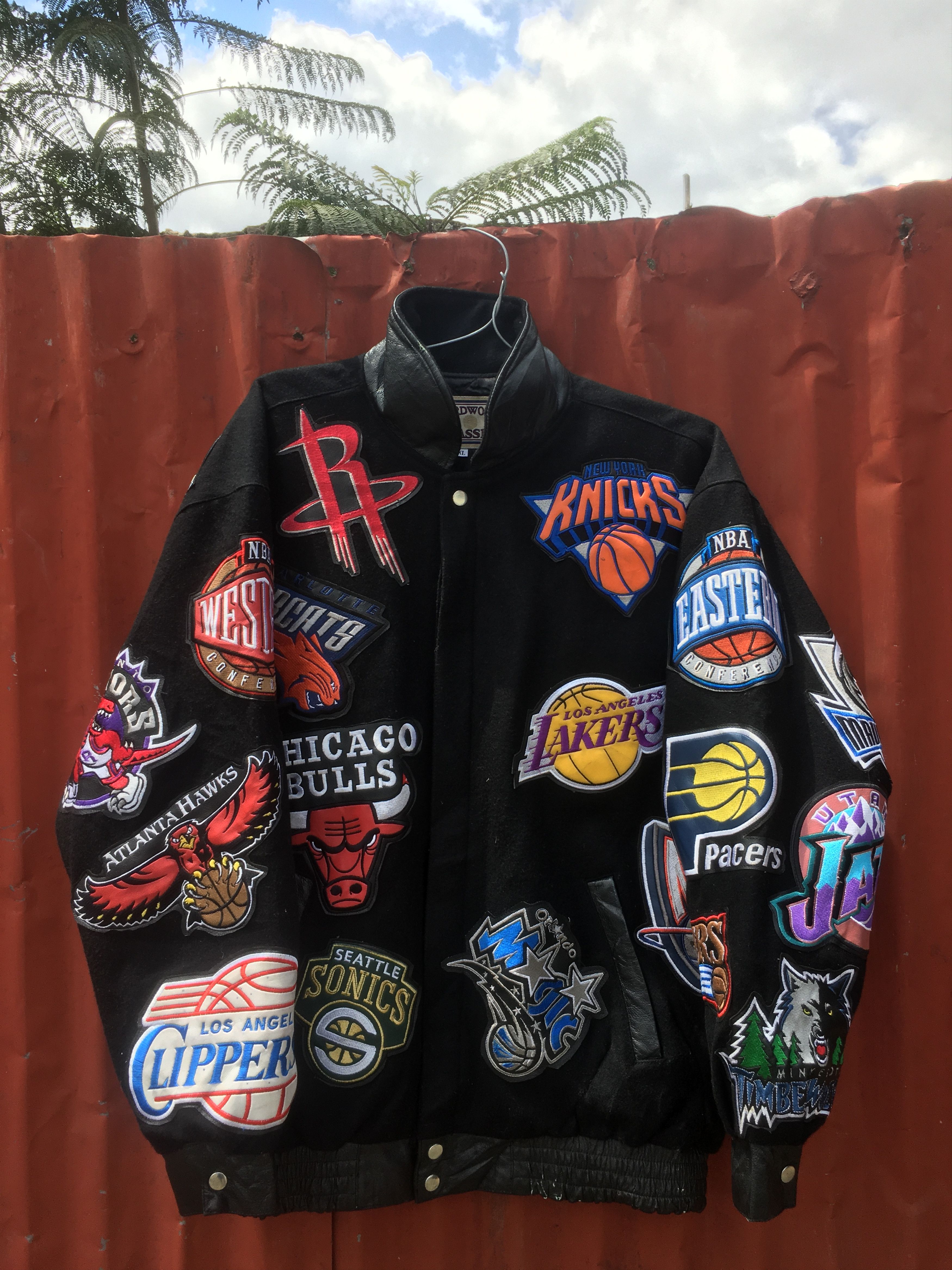NBA Vintage Rare Hardwood Classic NBA wool varsity jacket Size US XL / EU 56 / 4 - 7 Thumbnail