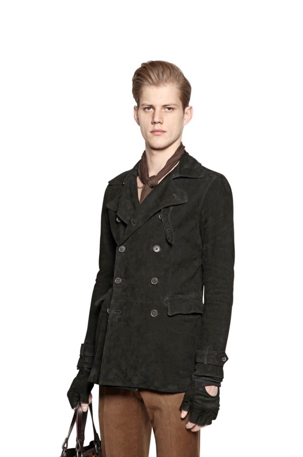 John Varvatos Suede Colonial Jacket. 48 Size US M / EU 48-50 / 2 - 7 Thumbnail