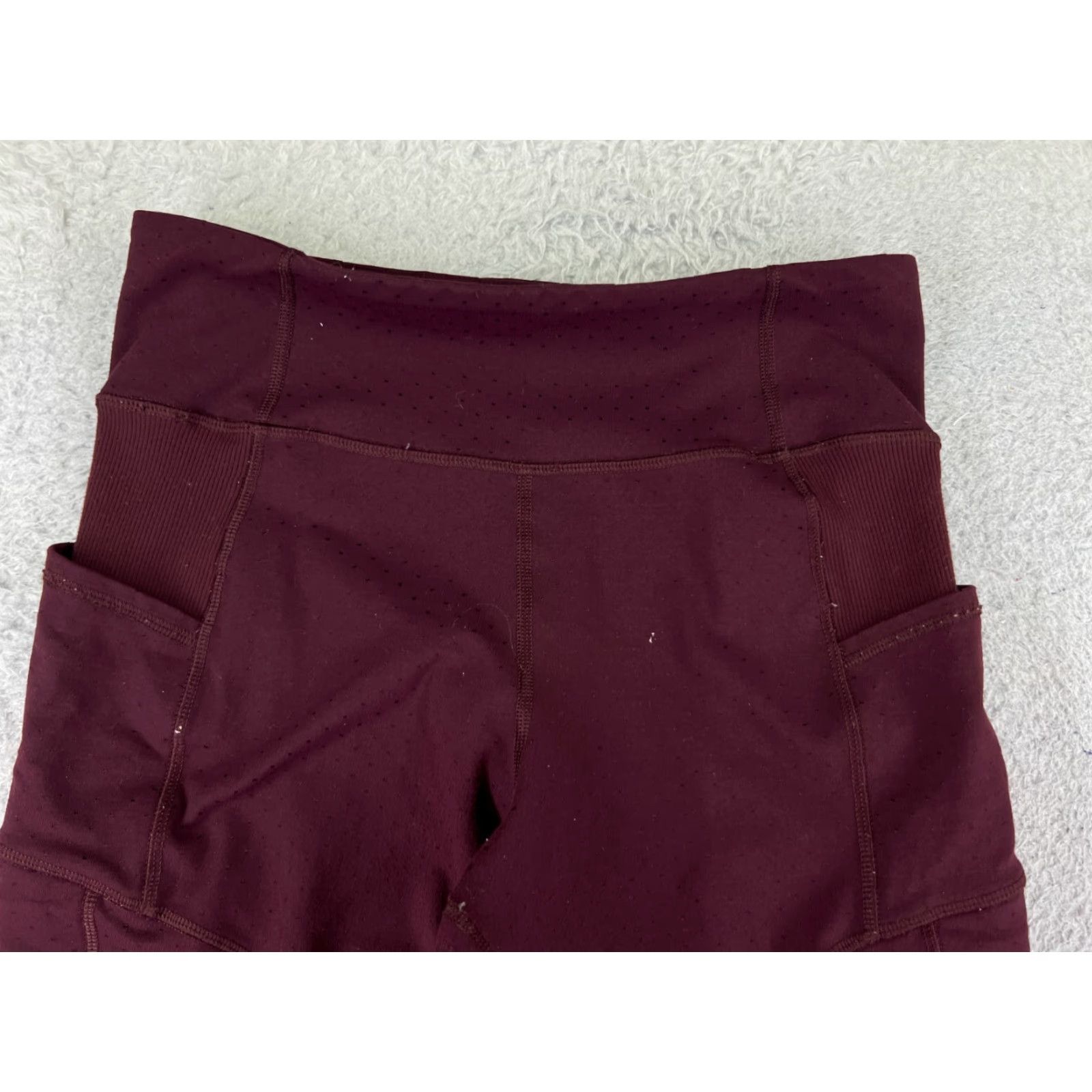 Lululemon Lululemon Pants Womens 4 Red Trail Tight Cargo Pockets Ankle Zip Size 27" / US 4 / IT 40 - 4 Thumbnail