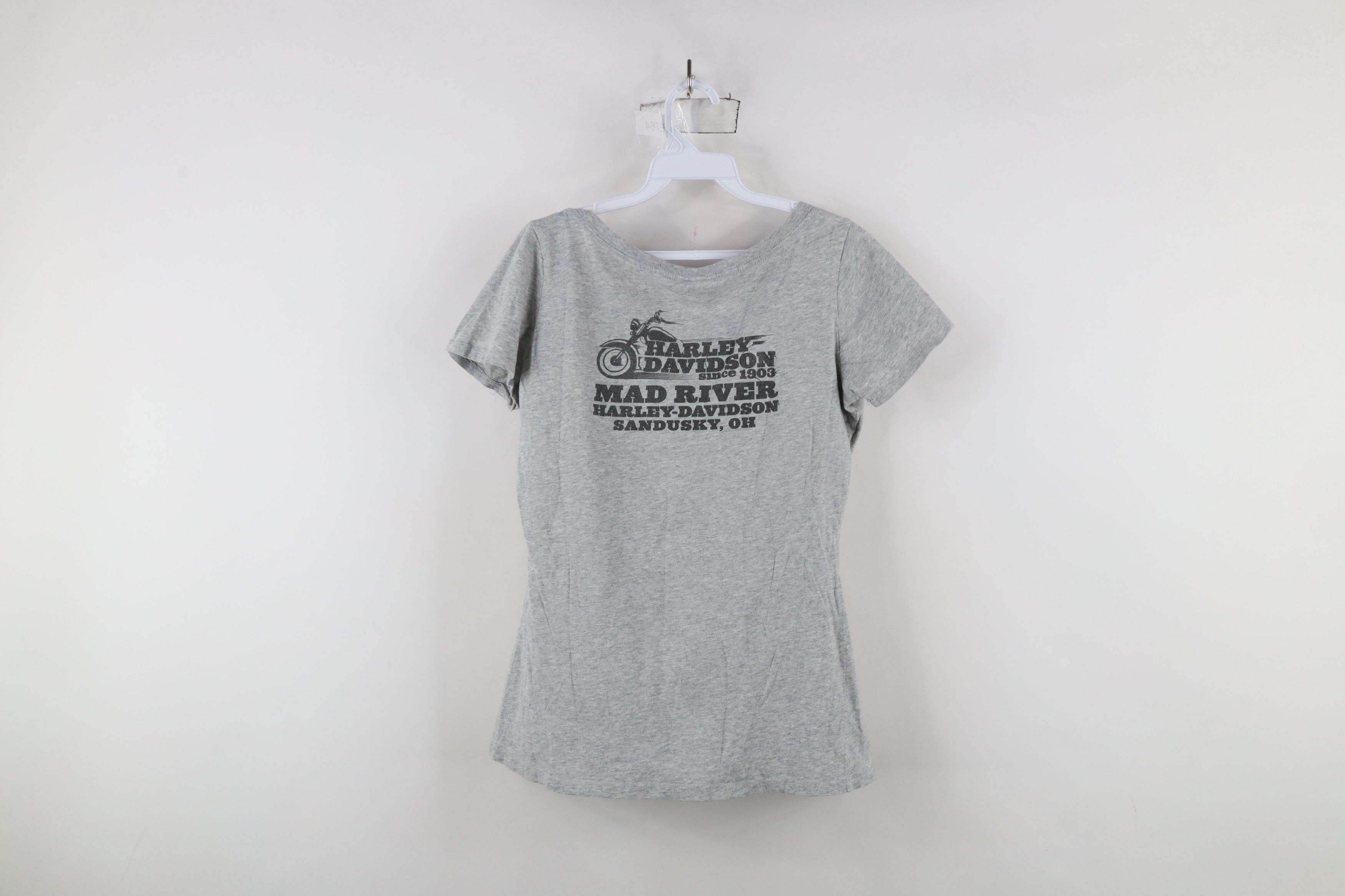 Harley Davidson × Vintage Y2K Harley Davidson Spell Eagle Lightning Bolt T-Shirt Gray Size L / US 10 / IT 46 - 11 Thumbnail