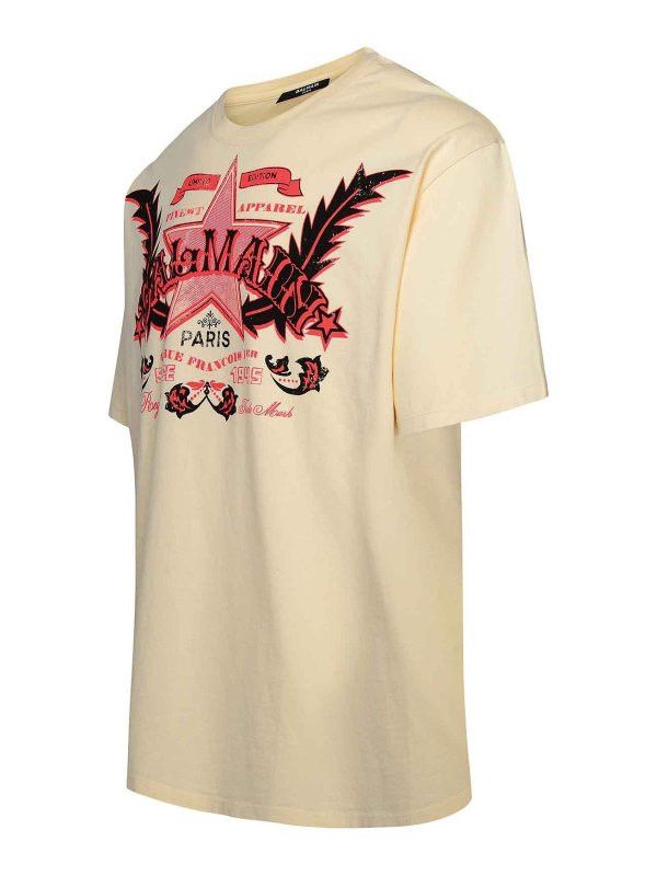 Balmain o1y0426 Crewneck T-Shirt in Beige Size US XXS / EU 40 - 3 Thumbnail