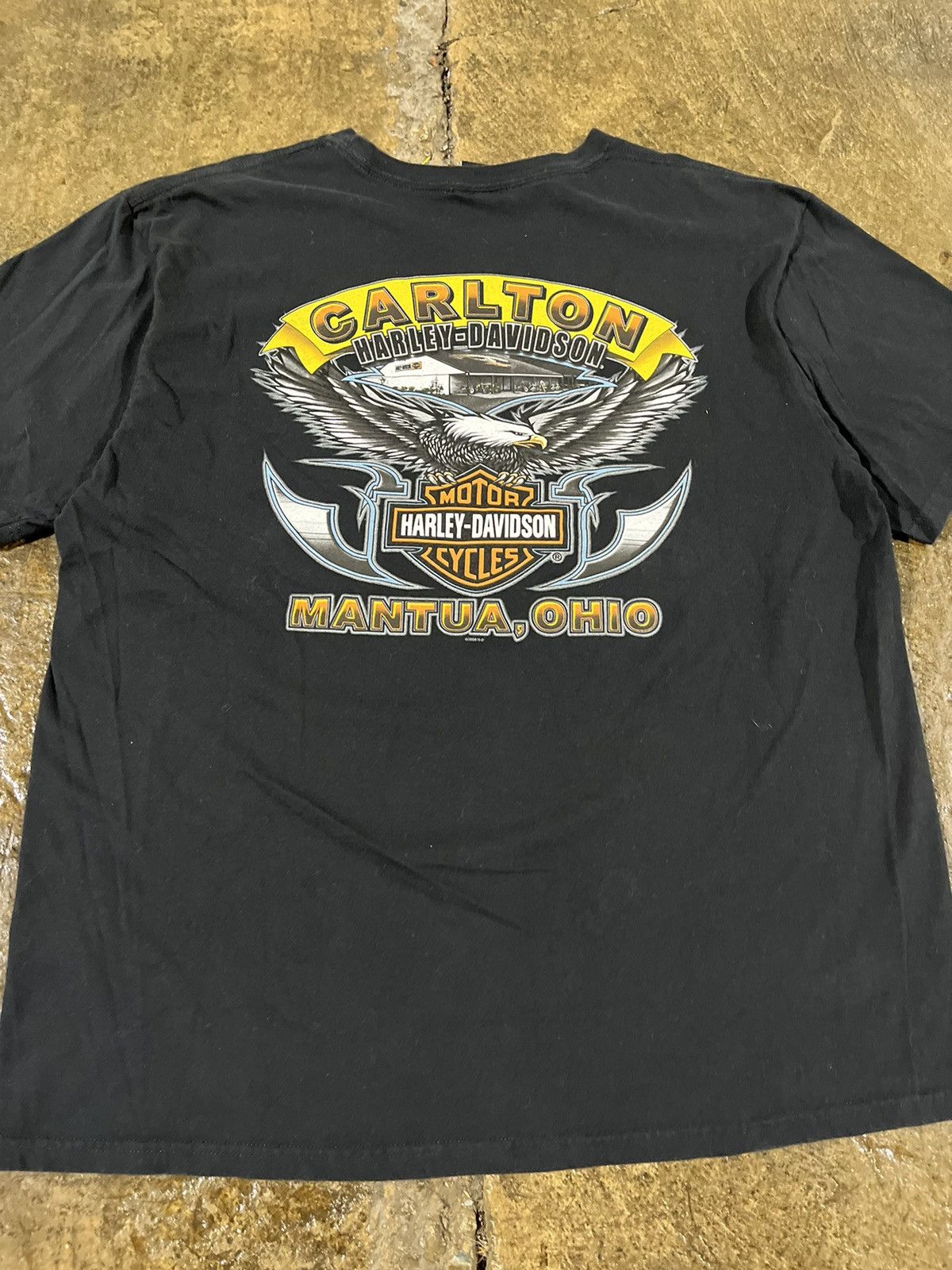 Harley Davidson × Vintage Crazy Vintage Y2K Harley Davidson Eagle Biker Grunge Tee Size US XL / EU 56 / 4 - 7 Thumbnail