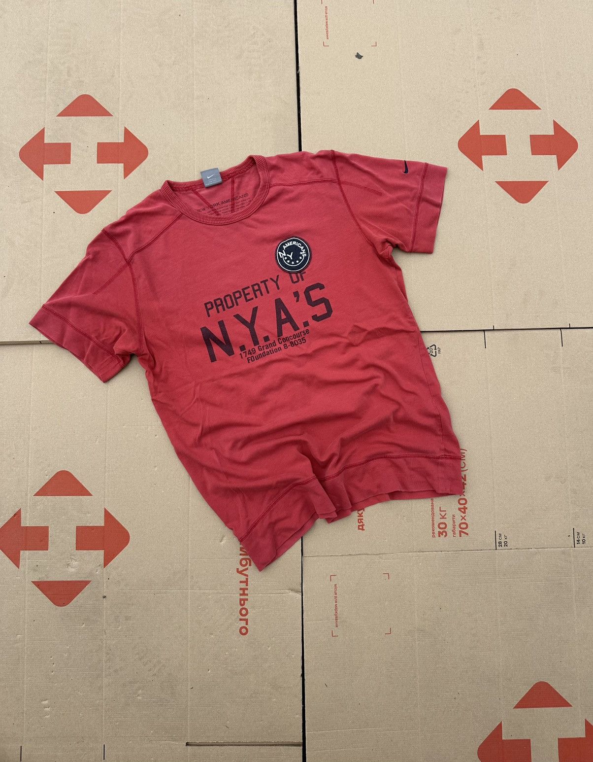 Nike New York Americans NYA’s Tee Vintage Style Soccer Red