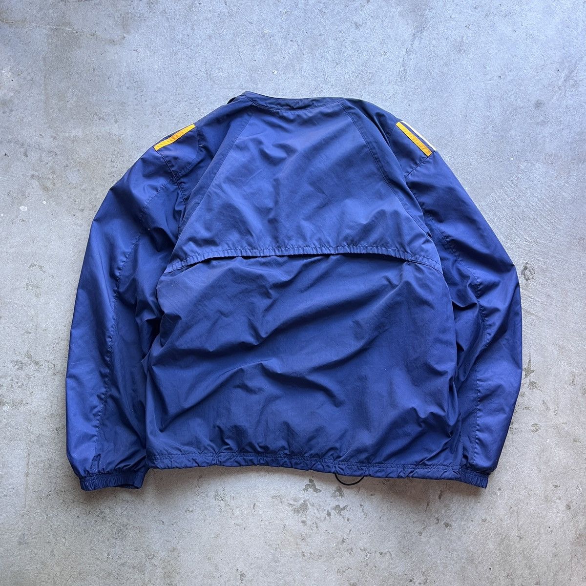Adidas Vintage Y2K Adidas Navy Yellow Pullover Windbreaker Size US XL / EU 56 / 4 - 3 Thumbnail