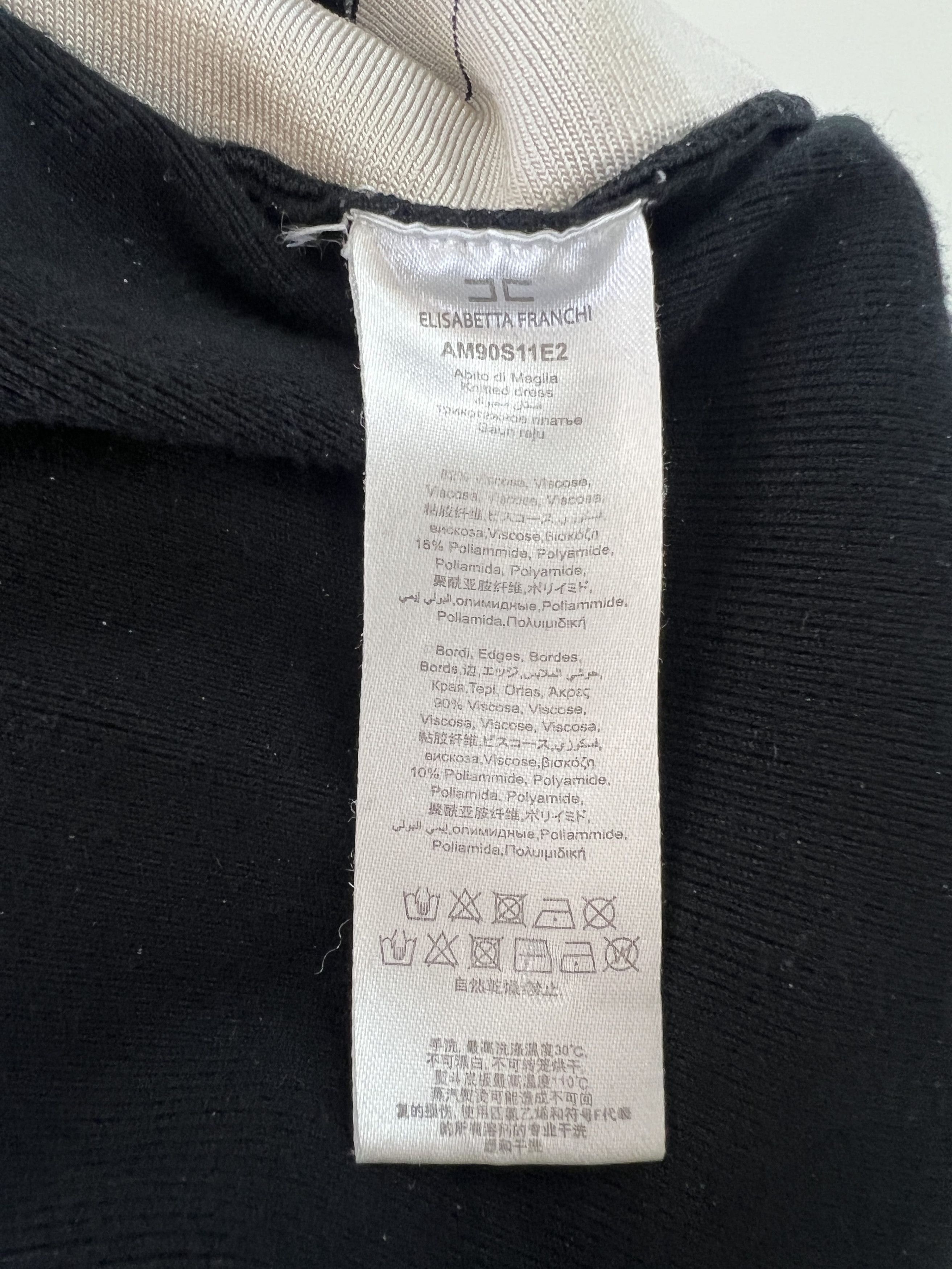 Elisabetta Franchi Elisabetta Franchi Black Knitted Dress Size M / US 6-8 / IT 42-44 - 7 Thumbnail