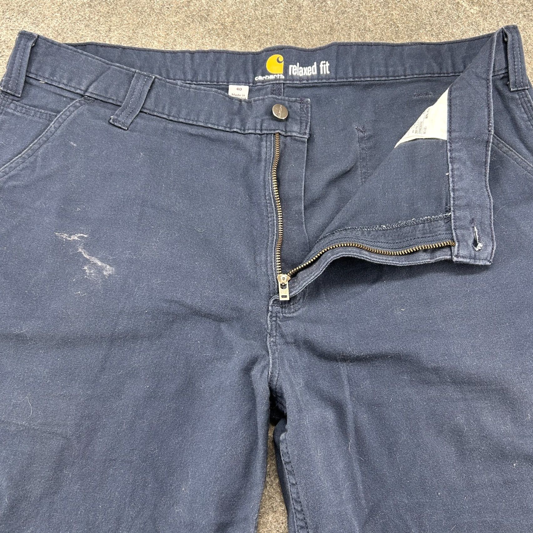 Carhartt Carhartt Shorts Mens 40 Blue Cargo 5-Pocket Relaxed Fit Canvas Workwear Rugged Flex Baggy Casual 90s Mens Medium? Size US 40 / EU 56 - 2 Thumbnail