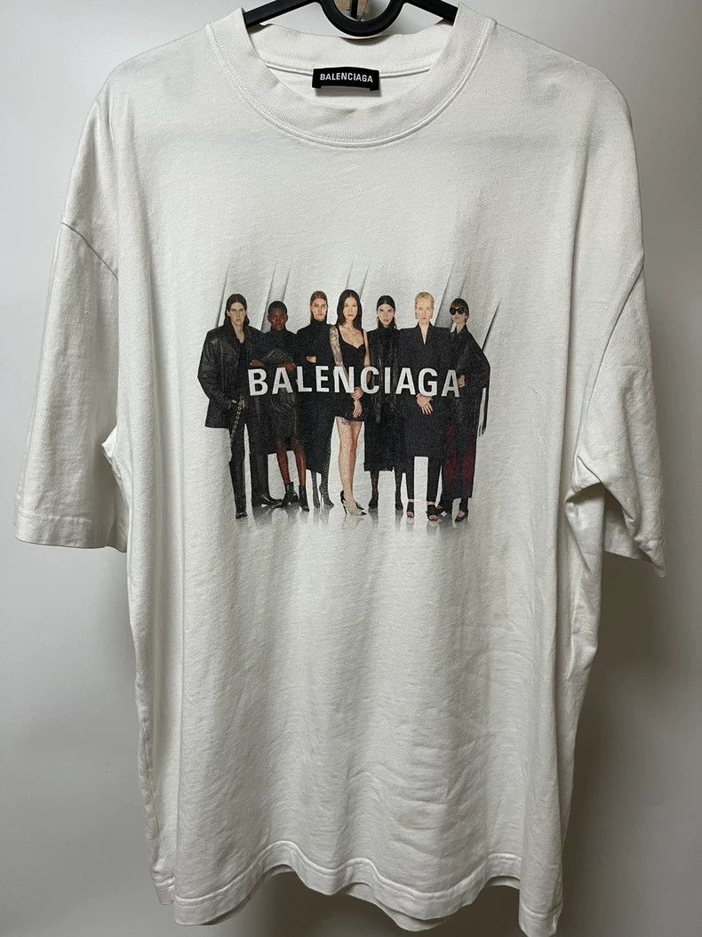 Balenciaga Balenciaga White portrait band short sleeve Size US XS / EU 42 / 0 - 1 Thumbnail
