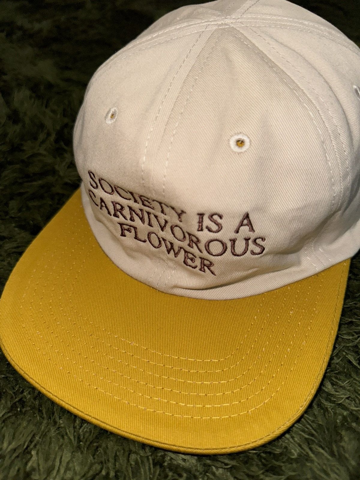 Pleasures Pleasures reversible embroidery logo cap mustard Size ONE SIZE - 2 Thumbnail