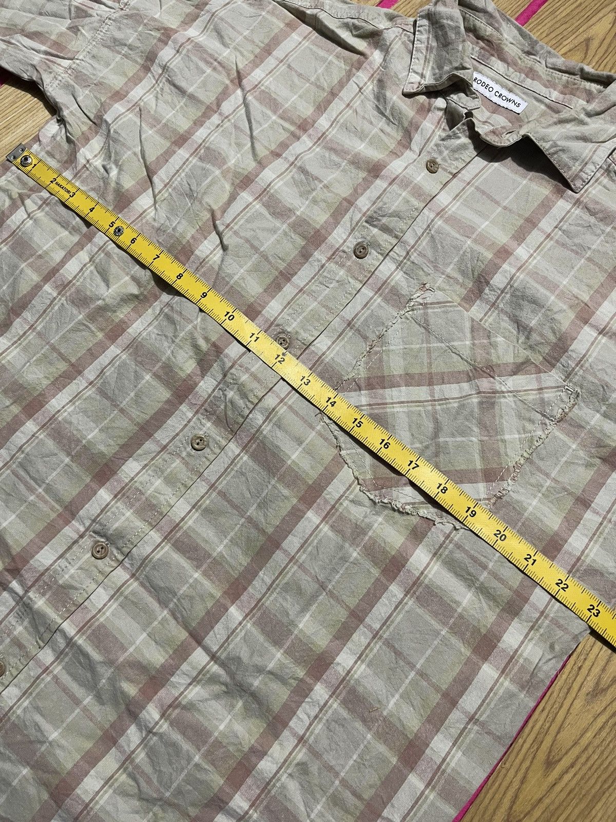 If Six Was Nine Y2K RODEO CROWNS long sleeve checkered shirt Size US L / EU 52-54 / 3 - 9 Thumbnail