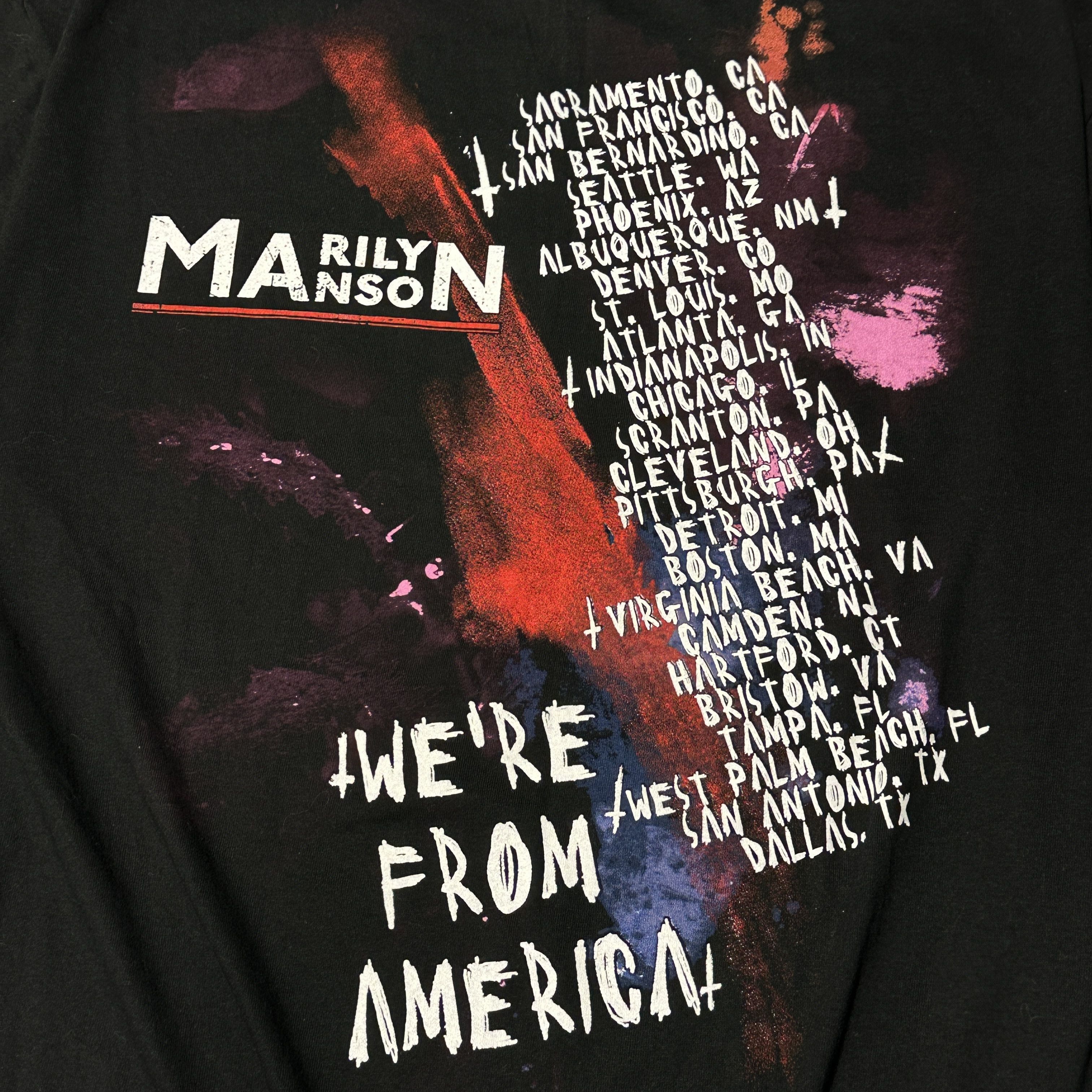 Anvil Vintage Marilyn Manson Graphic Band T-Shirt Size 2X 90s Grunge Size US XXL / EU 58 / 5 - 6 Thumbnail