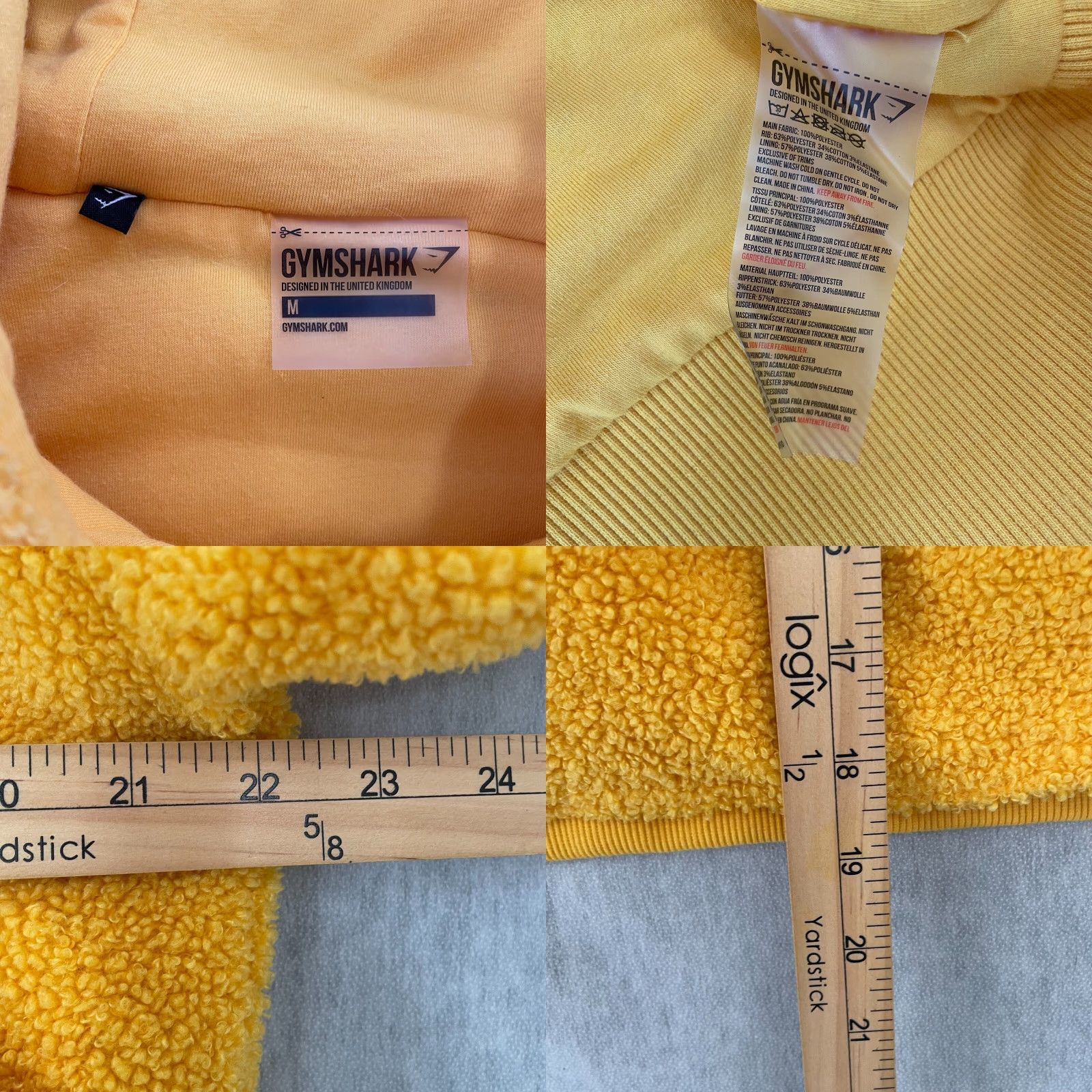 Gymshark GYMSHARK Hoodie Sweatshirt Womens Medium Yellow Pullover Crop Top Logo M Activewear Casual Fitness Ladies M Size M / US 6-8 / IT 42-44 - 8 Thumbnail