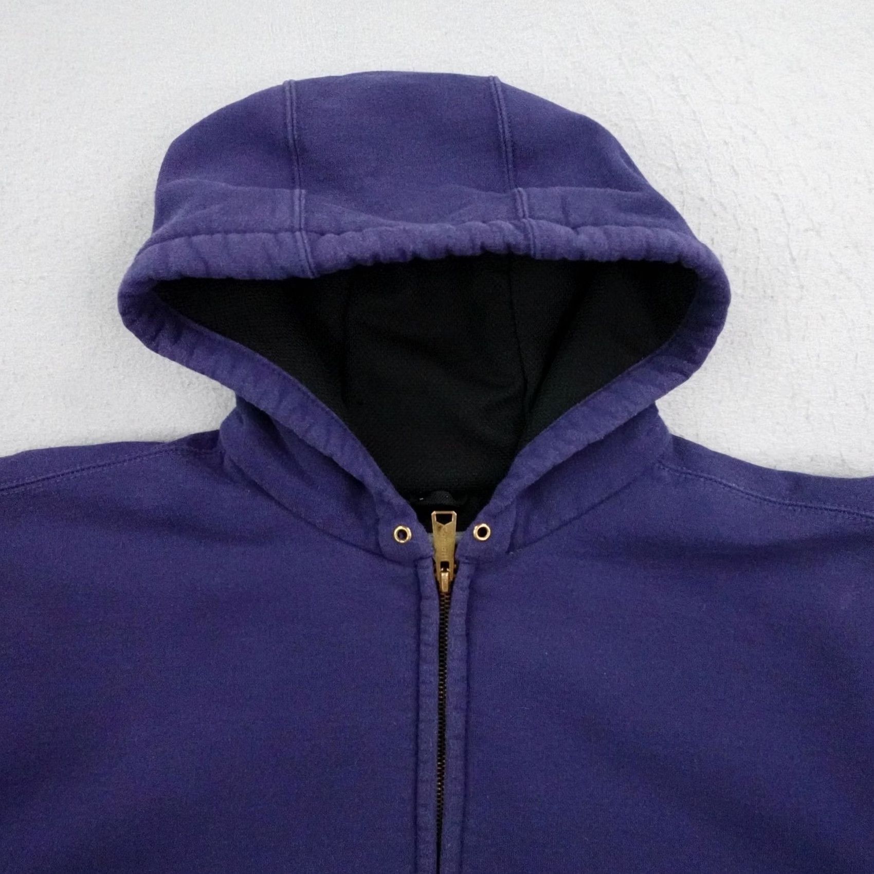 Carhartt VINTAGE Carhartt Hoodie Mens Large Blue Thermal Lined Zip Sweatshirt Jacket Y2K Size US L / EU 52-54 / 3 - 2 Thumbnail