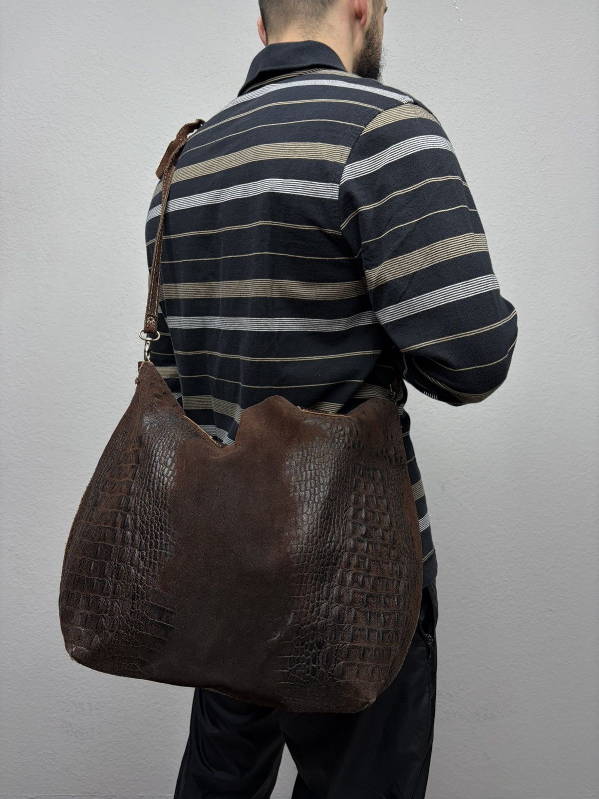If Six Was Nine Distressed Leather Studded Bag Rick Owens Vibe y2k Dark Punk Size ONE SIZE - 2 Thumbnail