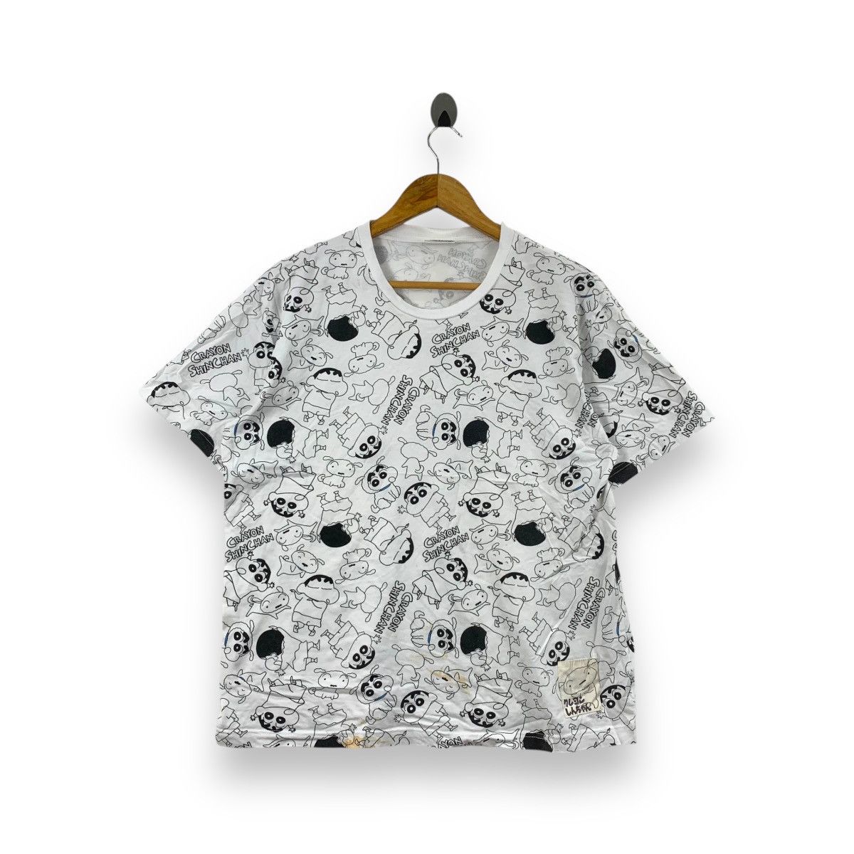 Japanese Brand CRAYON SHIN CHAN Shiro Over Print Anime Manga Japan Tee Size XXL / US 16-18 / IT 52-54 - 1 Thumbnail
