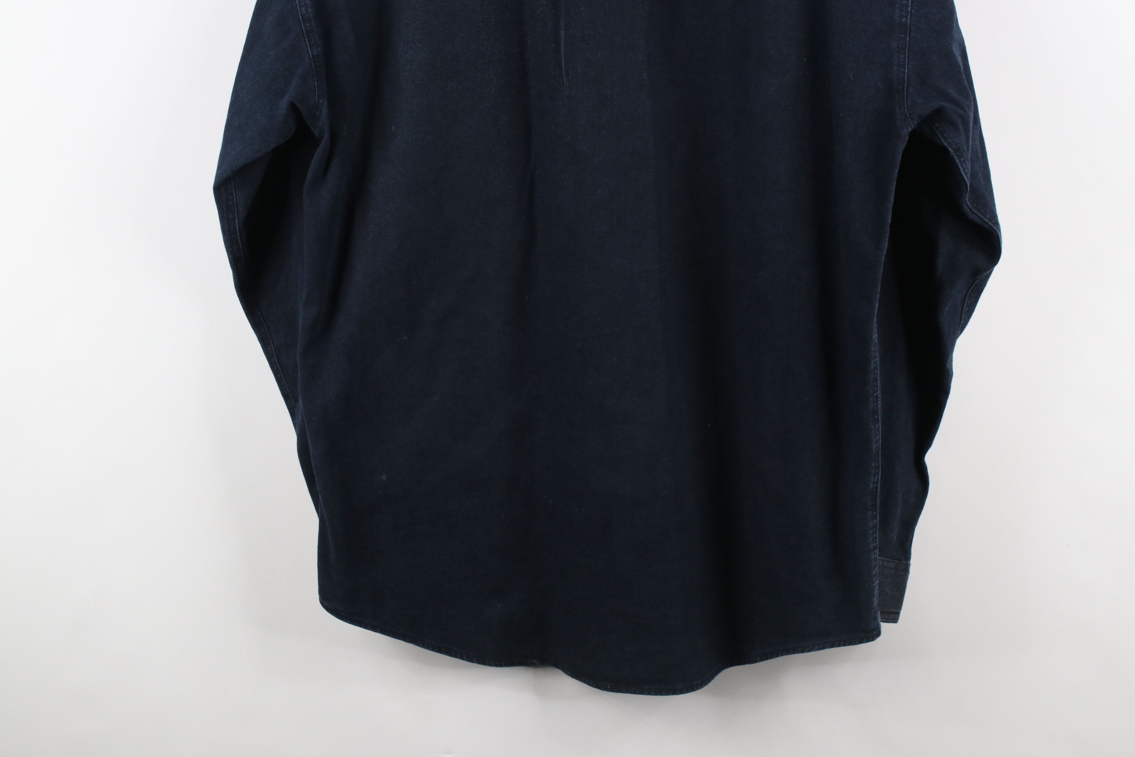 Vintage Vintage 90s Perry Ellis Baggy Denim Jean Button Shirt Size US M / EU 48-50 / 2 - 15 Thumbnail
