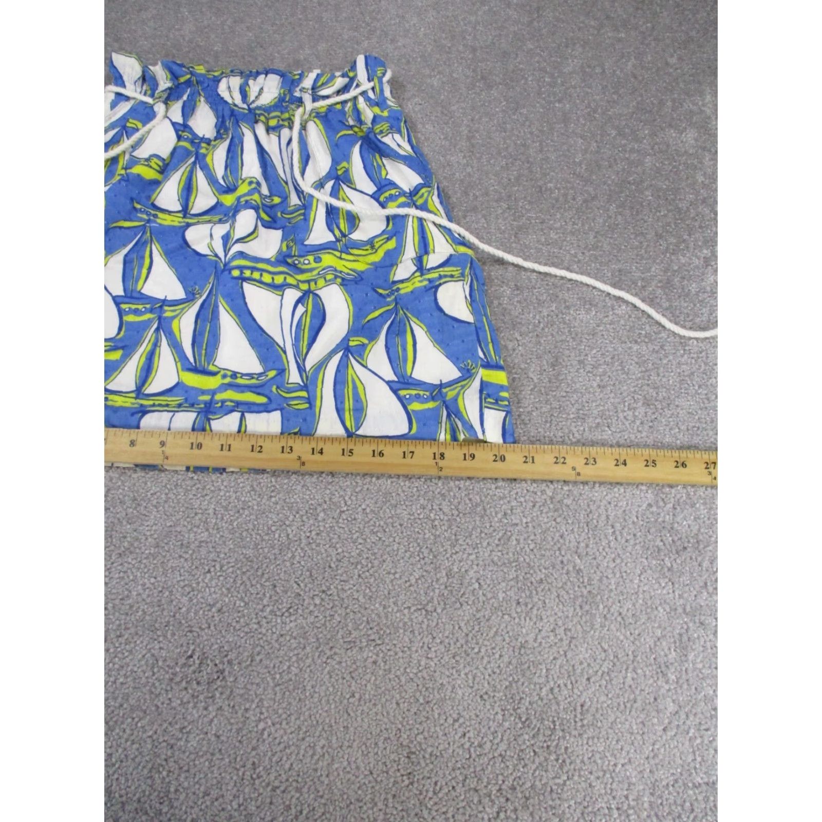 Lilly Pulitzer Lilly Pulitzer Skirt Womens XS Blue White Sailboats A-Line Cotton Polyester Short 90s? Size 26" / US 2 / IT 38 - 4 Thumbnail