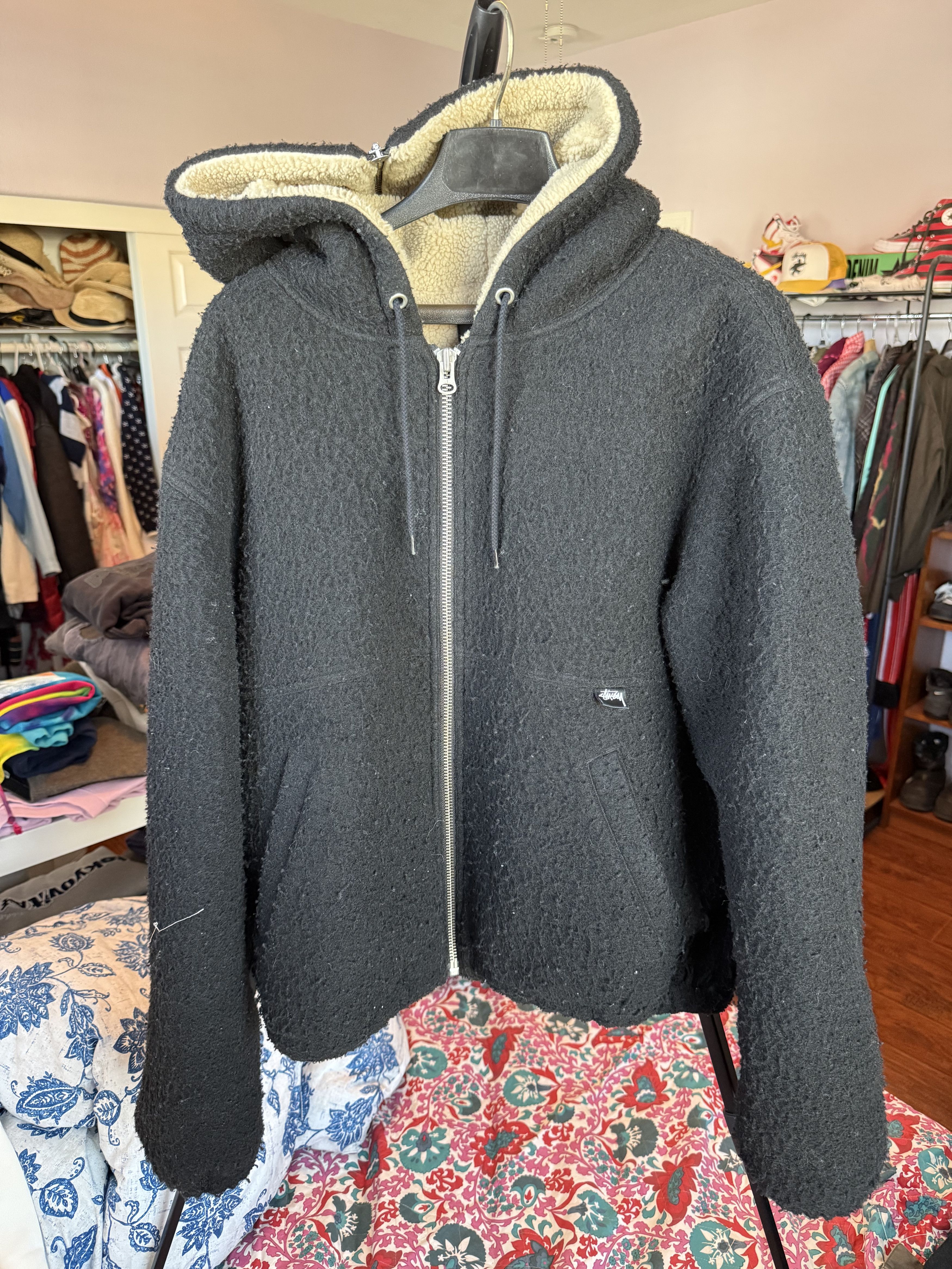 Stussy Brand New Boxy Linen Zip Jacket | Grailed