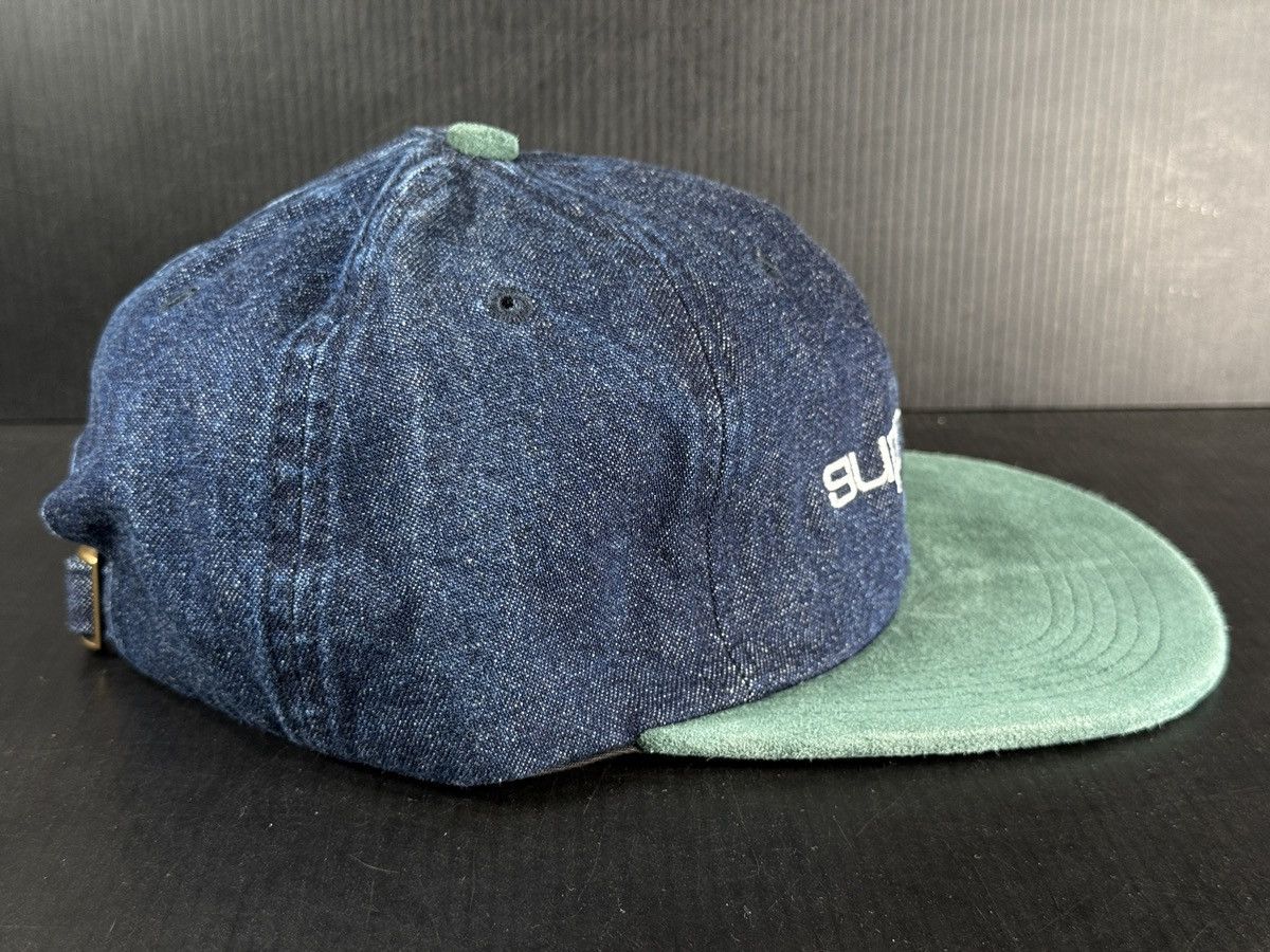 Supreme SUPREME SS18 DENIM SUEDE COMPACT LOGO 6 PANEL HAT BRAND NEW Size ONE SIZE - 6 Thumbnail