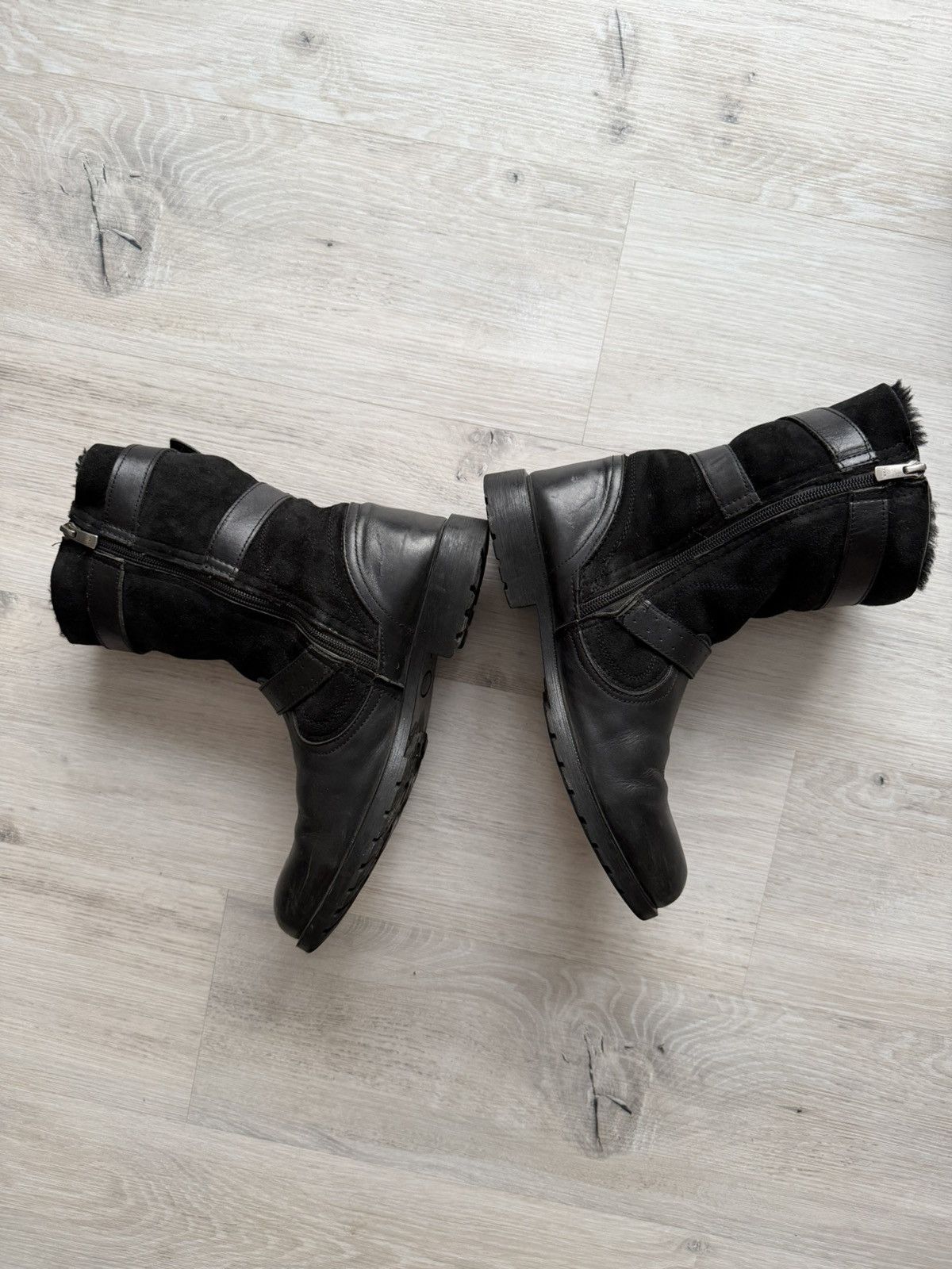 If Six Was Nine Artisan Black Harness High Guidi Vibe Leather Biker Boots Size US 9 / EU 42 - 12 Thumbnail