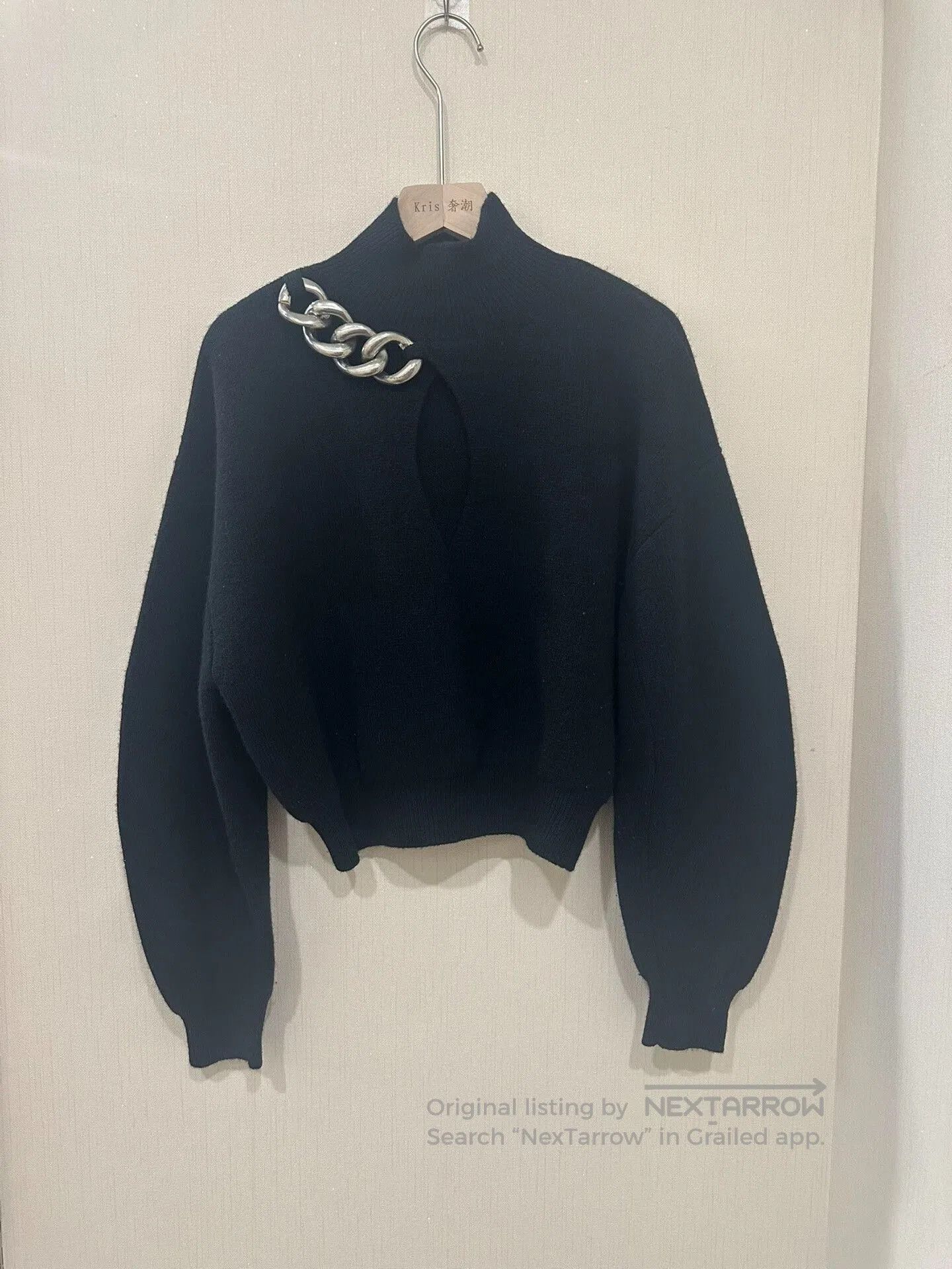 Alexander Wang Chain Sweater in Black.