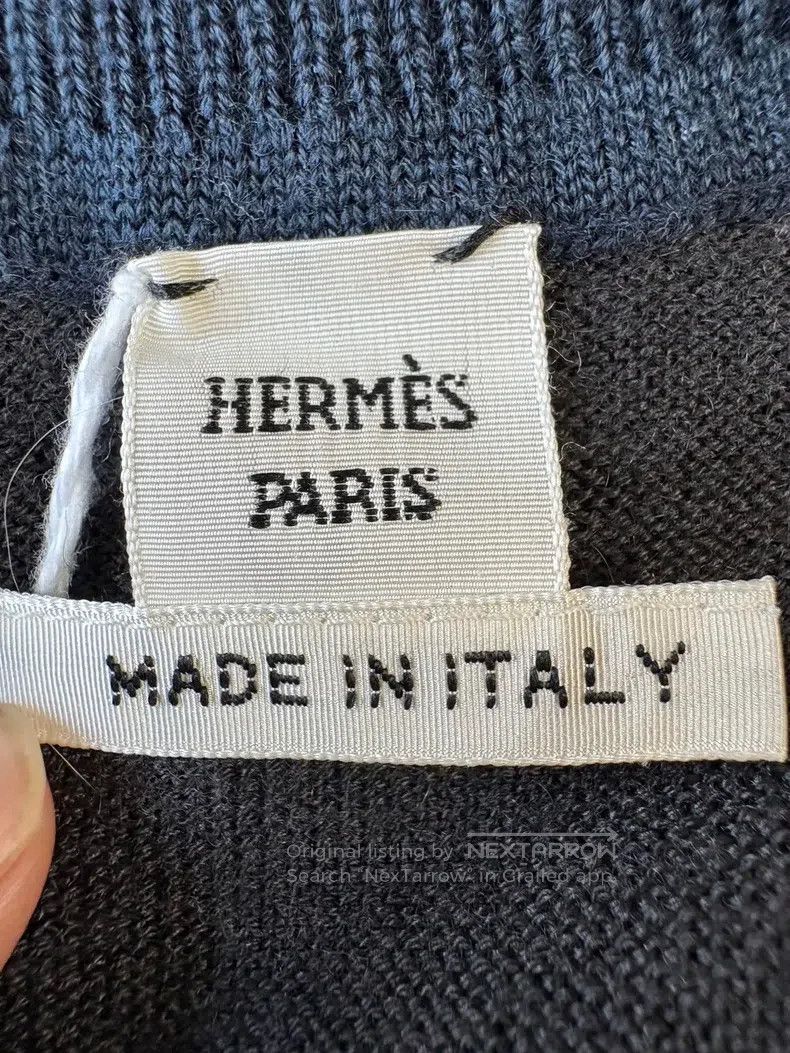 Hermes Hermes Navy blue and dark grey round neck single-breasted Size XXS / US 00 / IT 34 - 5 Thumbnail