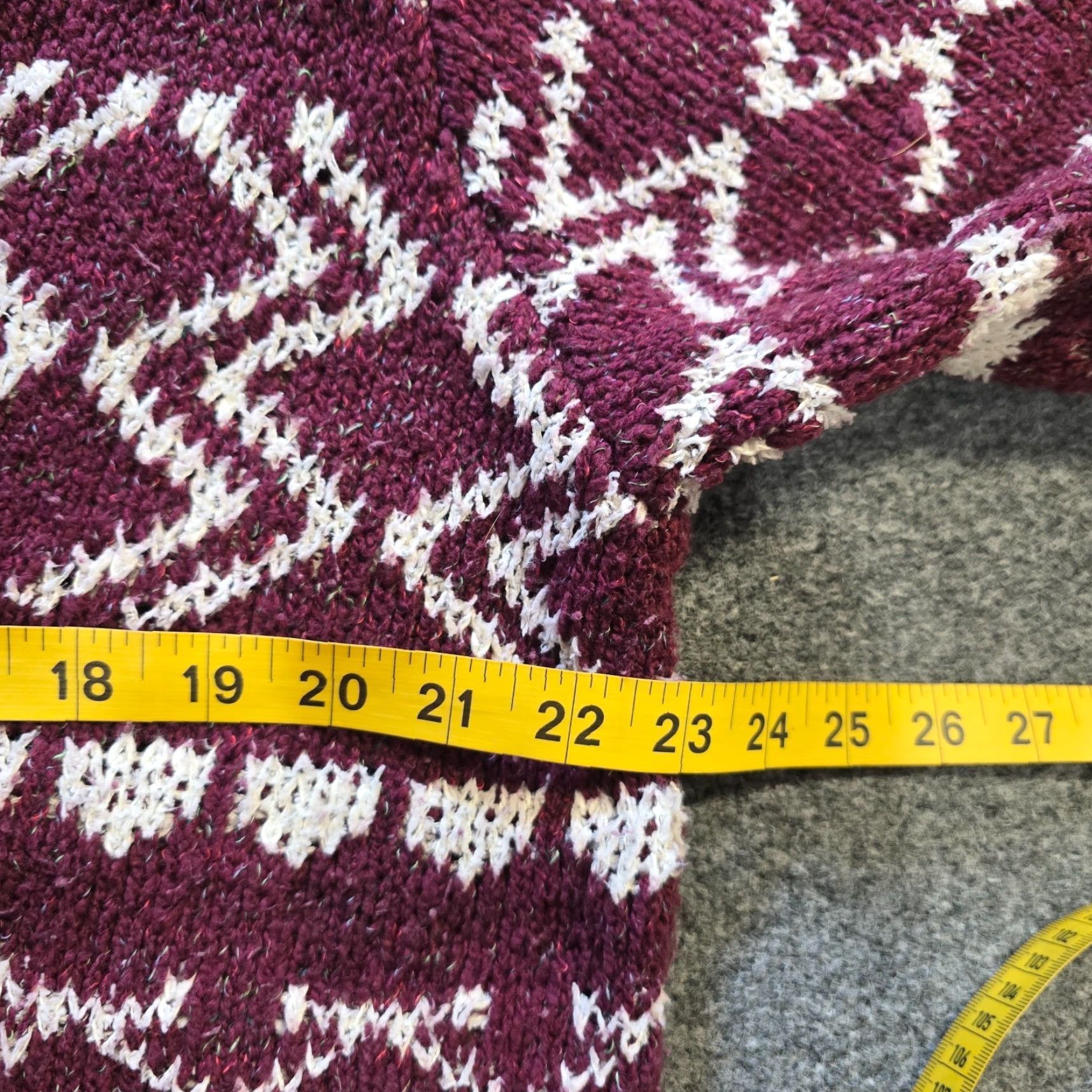J. Jill VINTAGE J Jill Cardigan Womens XL Red Burgundy Aztec Long Duster Sweater Capsule Size XL / US 12-14 / IT 48-50 - 5 Thumbnail