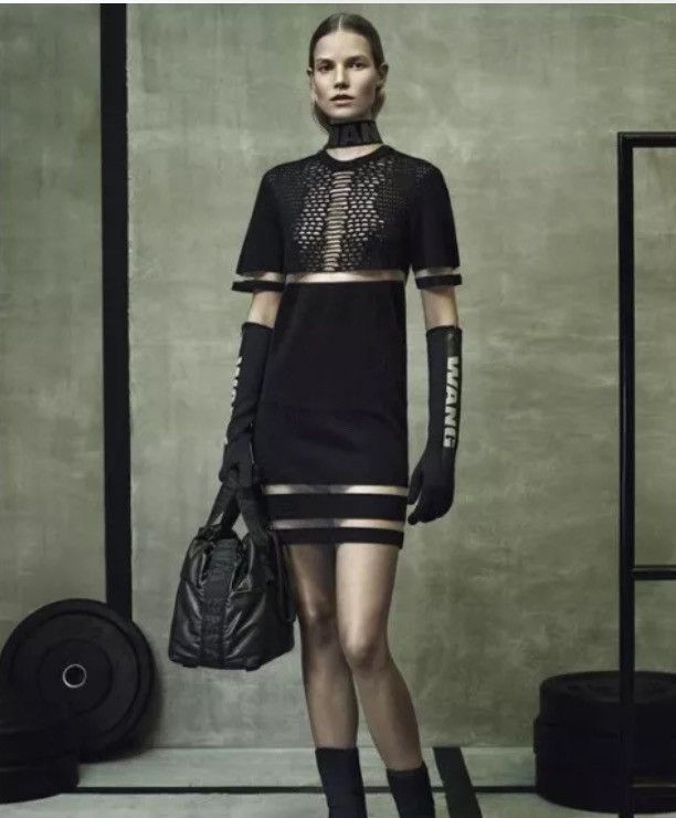 Alexander Wang Alexander Wang x H&M Perforated Sheer Mesh Panel Dress Size S / US 4 / IT 40 - 1 Thumbnail