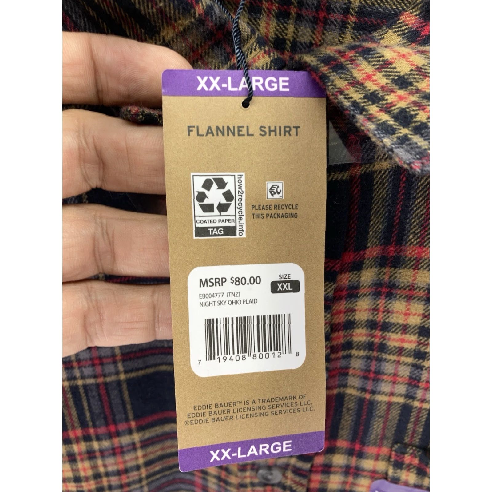 Eddie Bauer VINTAGE Eddie Bauer Flannel Shirt Men 2XL Plaid Long Sleeve Button Casual NWT Size US XXL / EU 58 / 5 - 6 Thumbnail