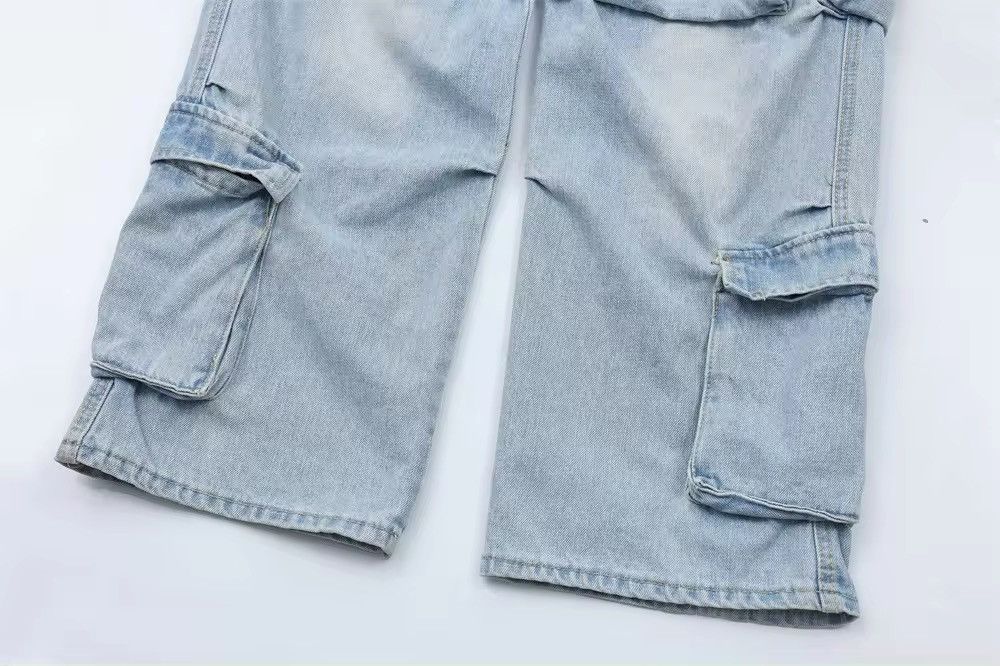 Japanese Brand × Jean Blue Multi Pocket Jeans Unisex Size US 31 - 7 Thumbnail