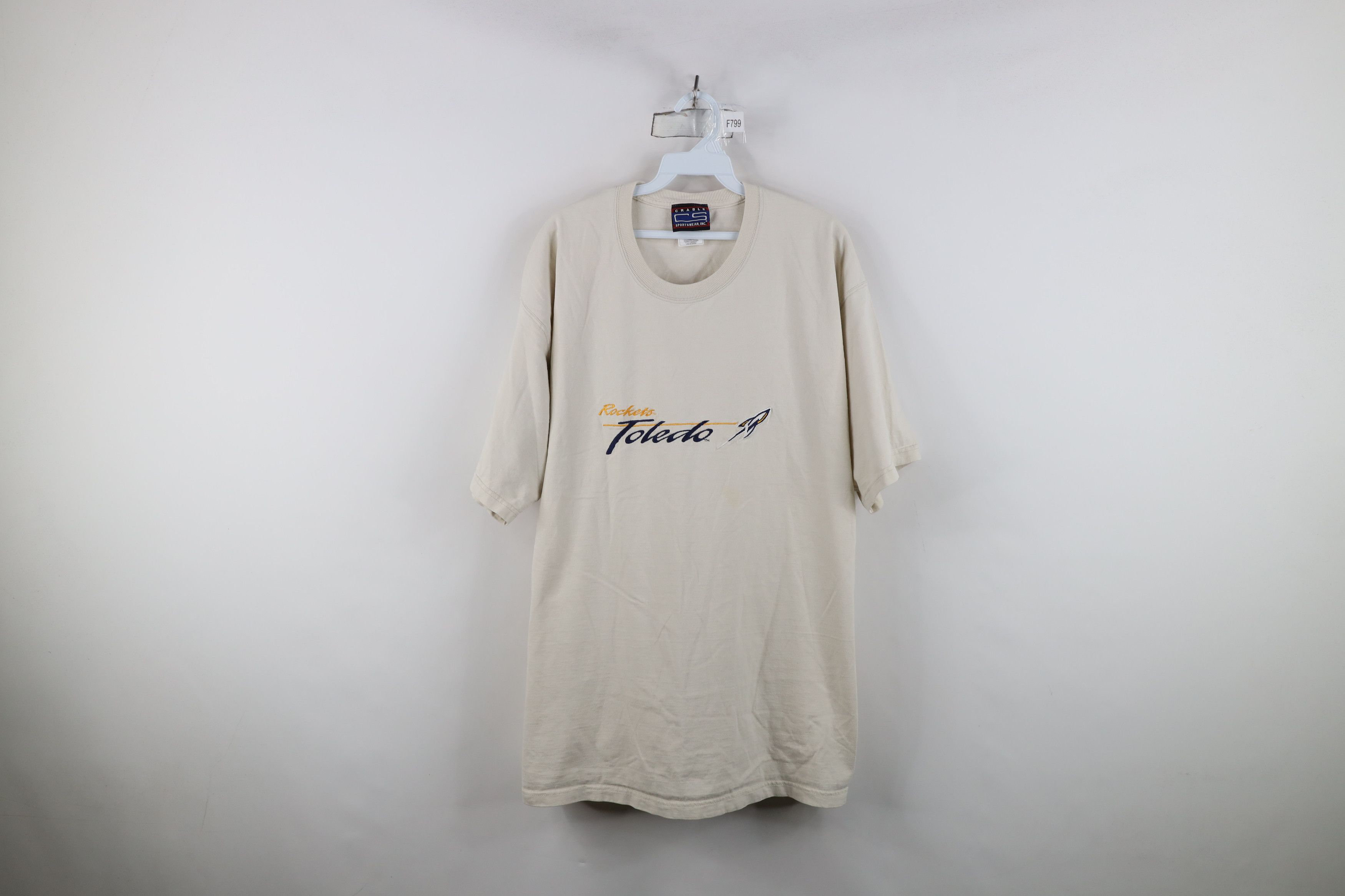 Vintage Vintage 90s University of Toledo Rockets T-Shirt Cotton Size US XL / EU 56 / 4 - 1 Thumbnail