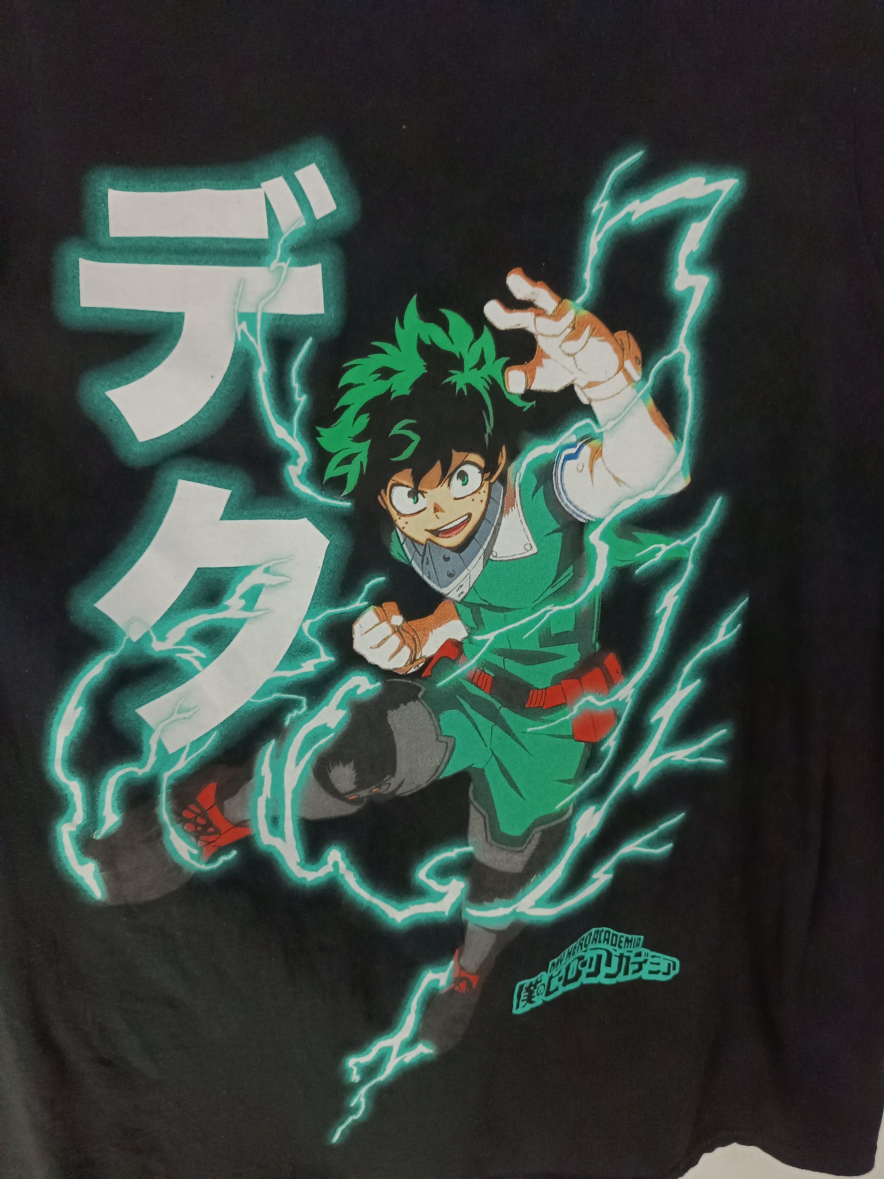 Anime VINTAGE MY HERO ACADEMIA DEKU LIGHTNING POWER TEE bleach Size US M / EU 48-50 / 2 - 10 Thumbnail