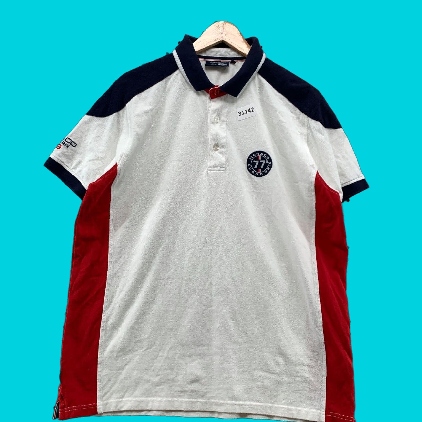 Vintage VINTAGE Automobile Club de Monaco Polo Shirt Men Large White Cars 2019 Grand Prix Size US L / EU 52-54 / 3 - 1 Thumbnail