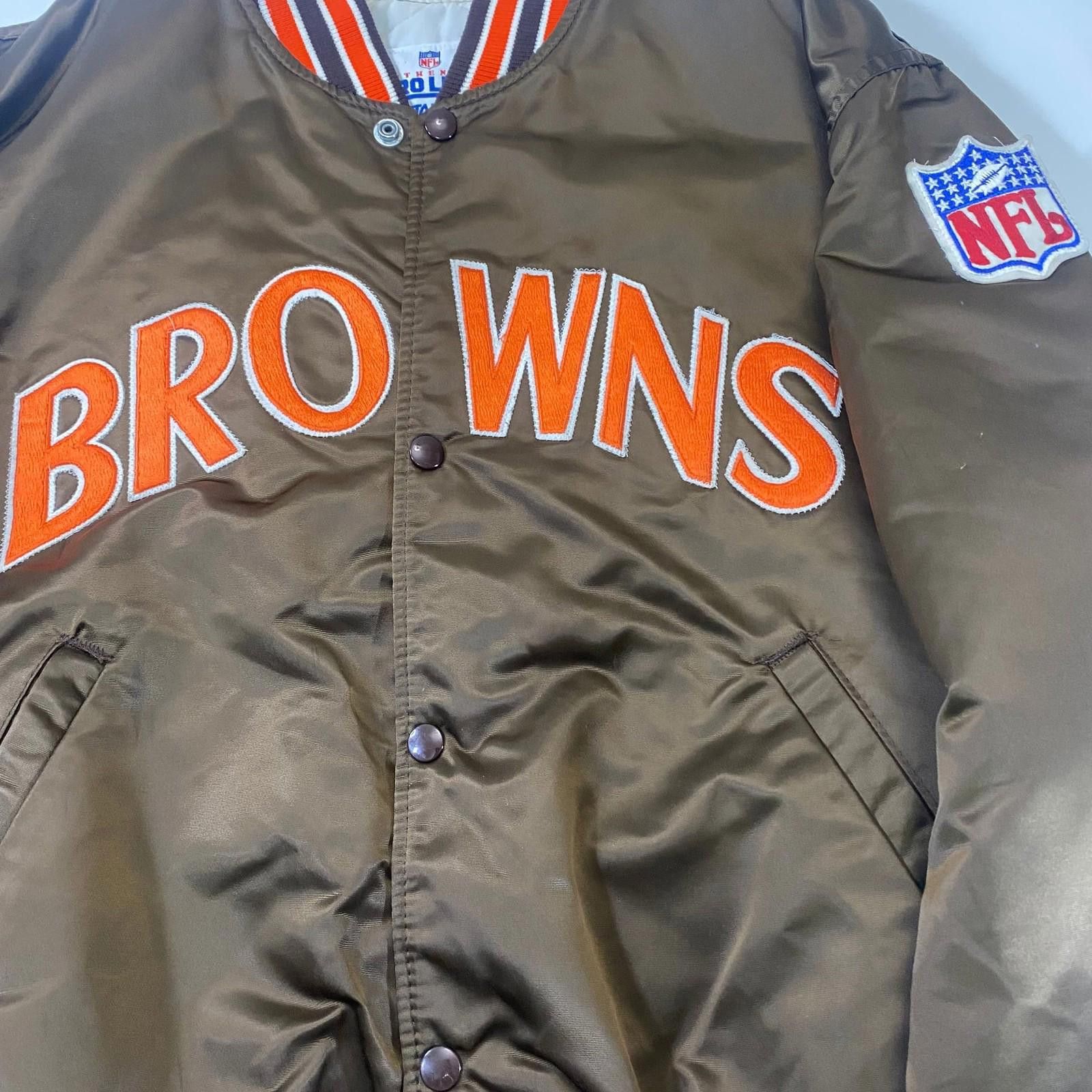 Chalk Line Vintage Cleveland Browns Chalk Line Satin Bomber Jacket Size US L / EU 52-54 / 3 - 2 Thumbnail