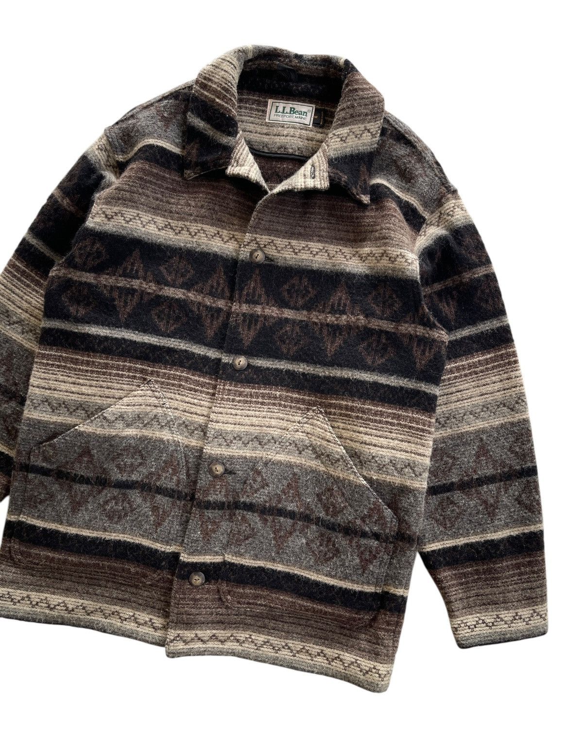 L.L. Bean Vintage L.L.Bean Wool Aztec Jacket Size US M / EU 48-50 / 2 - 6 Thumbnail