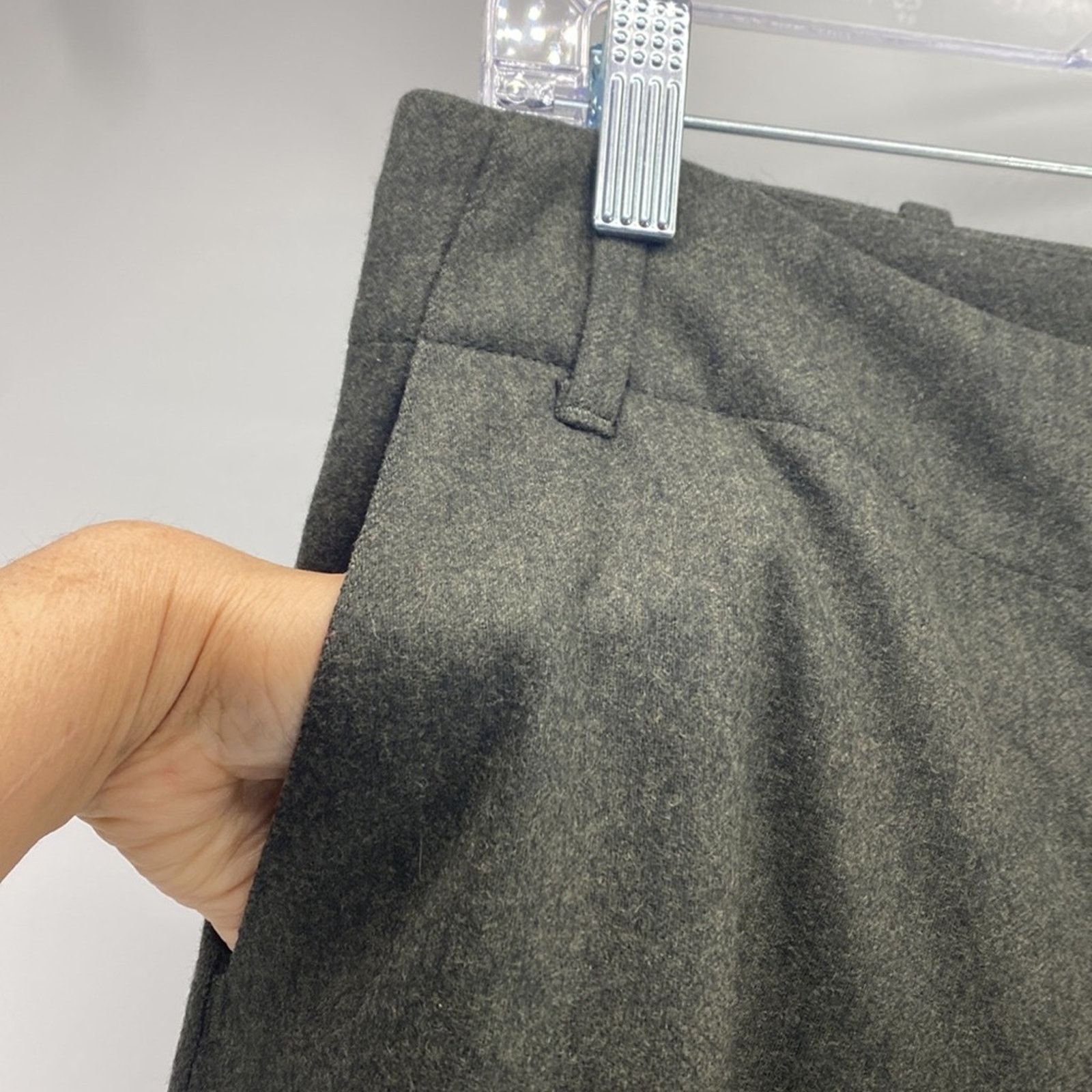 Banana Republic Banana Republic wool cashmere Martin wide leg pant green Size 28" / US 6 / IT 42 - 5 Thumbnail