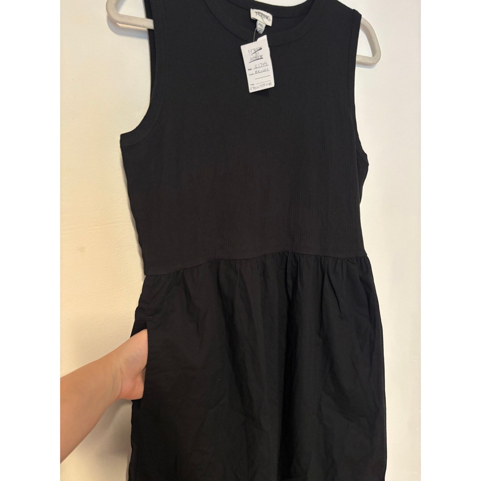 J.Crew NWT J.Crew Ribbed Knit Mixy Dress In Black Size XL Petite Size XL / US 12-14 / IT 48-50 - 4 Thumbnail