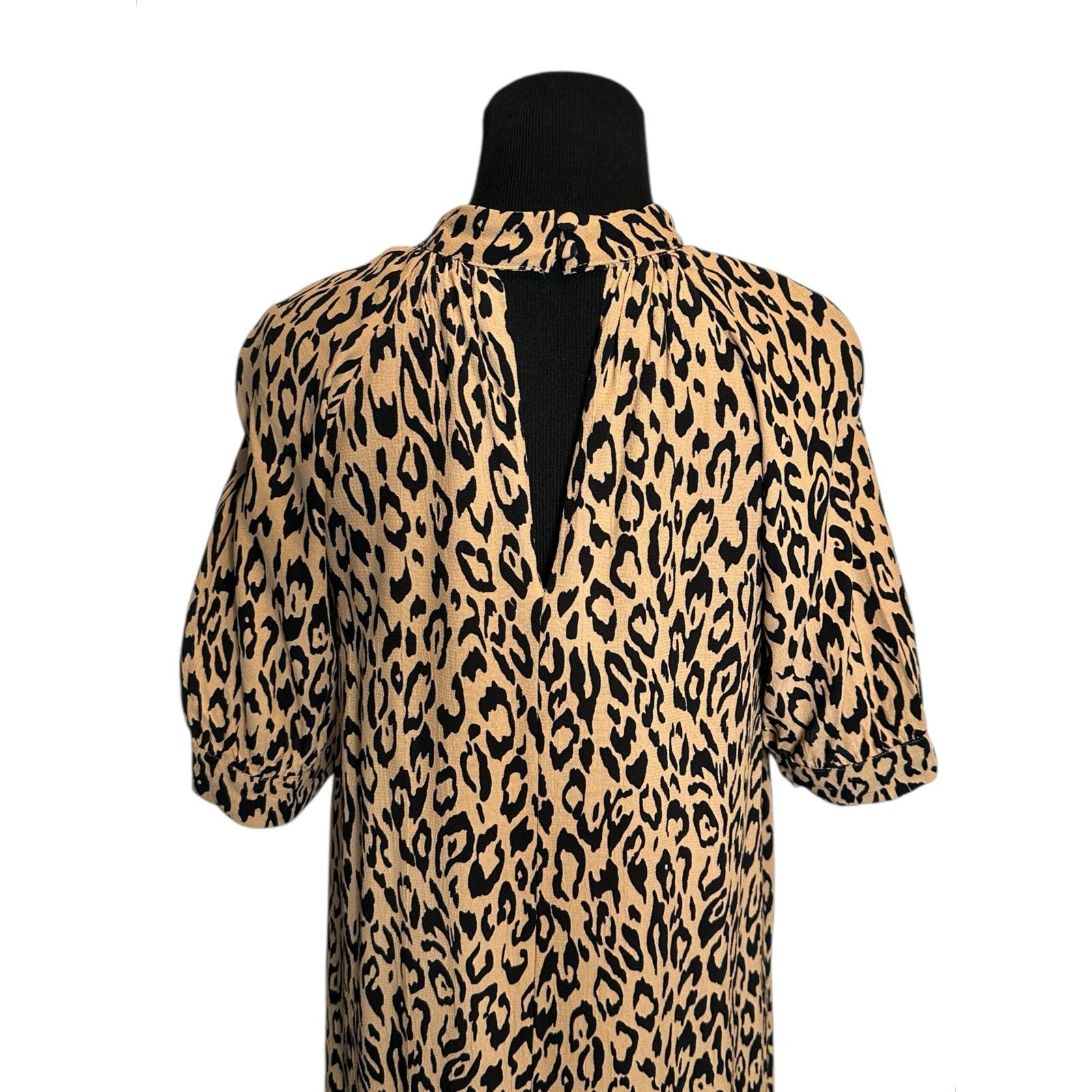 Anthropologie Anthropologie Leopard Print Short Sleeves Midi Dress size XS Size XS / US 0-2 / IT 36-38 - 15 Thumbnail