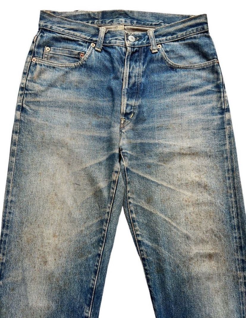 Blue Blue Japan Vintage Blue Blue Japan Selvedge Distressed Rusty Jeans 29 Size US 29 - 4 Thumbnail