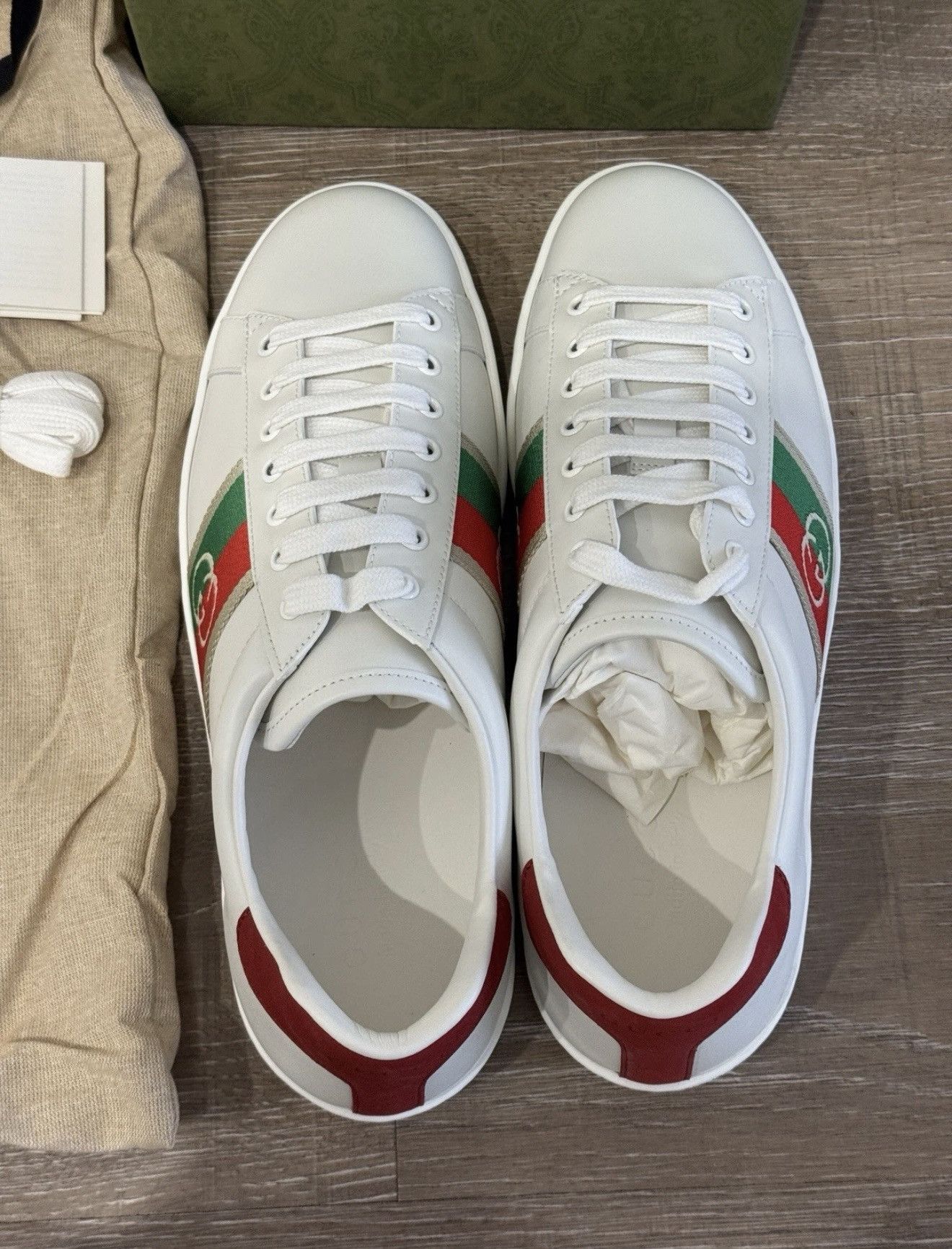 Gucci Gucci White Ace Sneakers Size US 9 / EU 42 - 2 Thumbnail