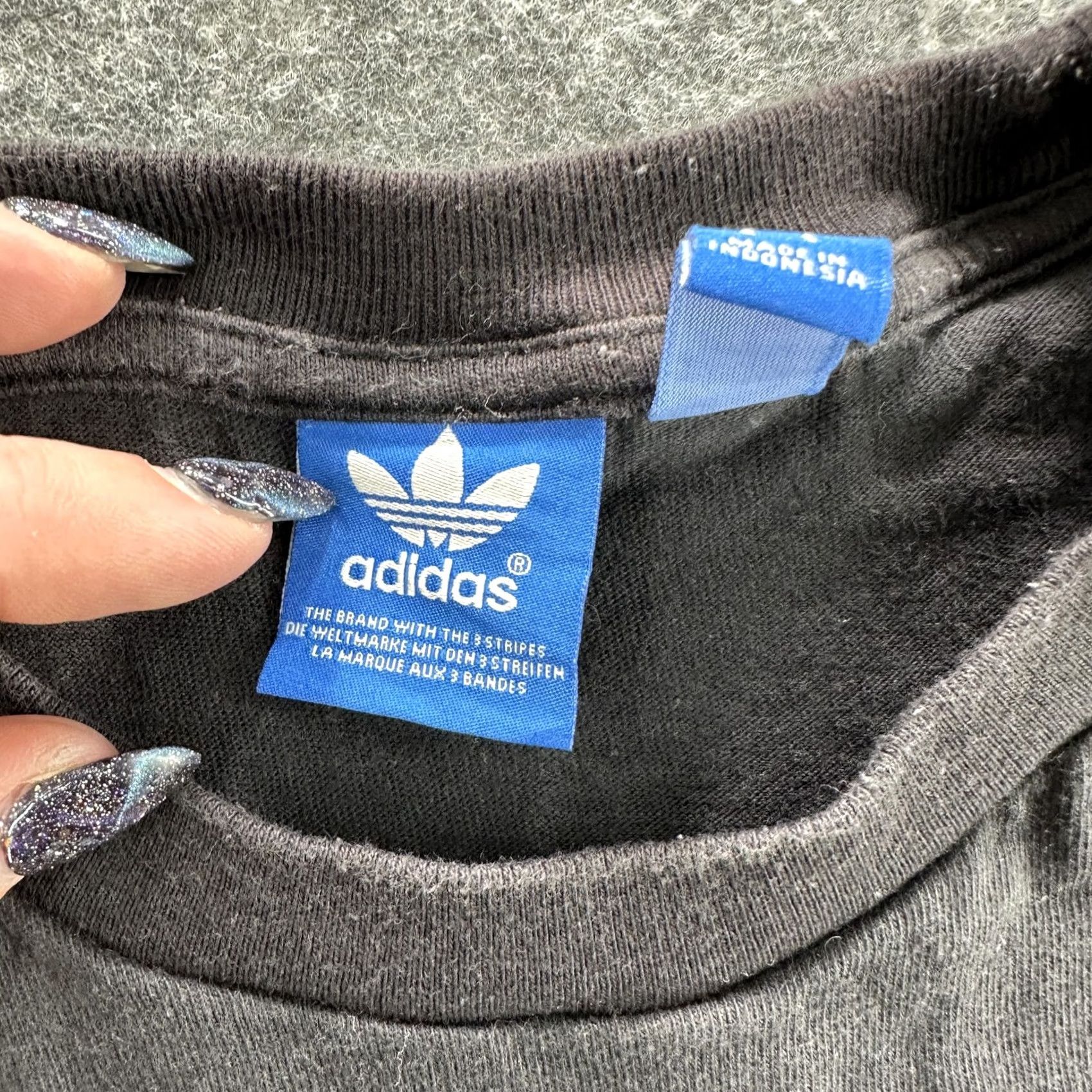 Adidas Adidas Shirt Small Mens Black Blue Trefoil South America Map Graphic Tee Classic Size US S / EU 44-46 / 1 - 7 Thumbnail